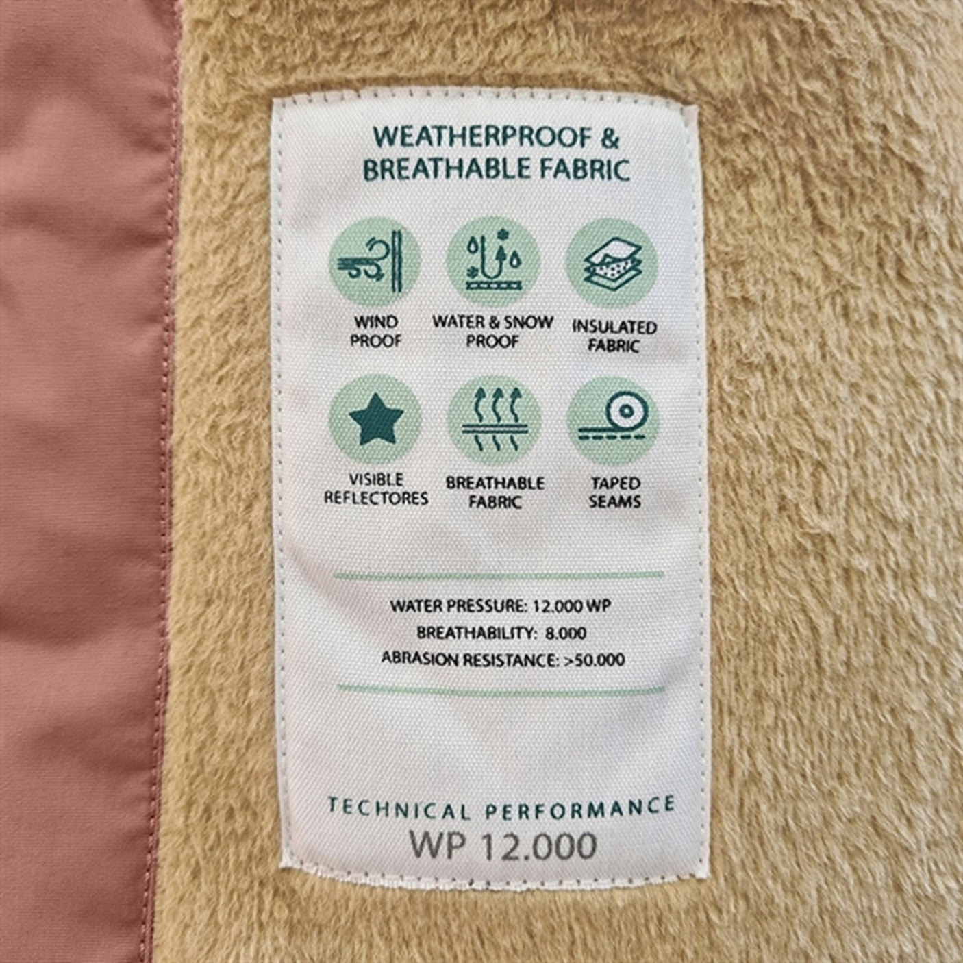 MINI A TURE Vikana Fleece Winter Jacket Wood Rose