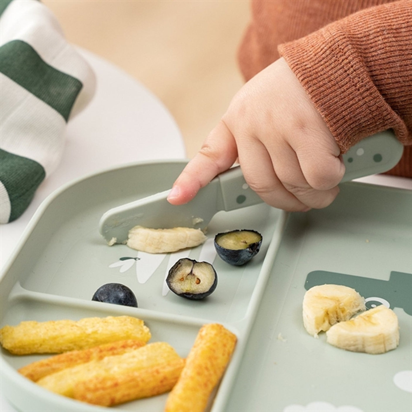 Done by Deer Foodie Cutlery Set Happy Dots Green