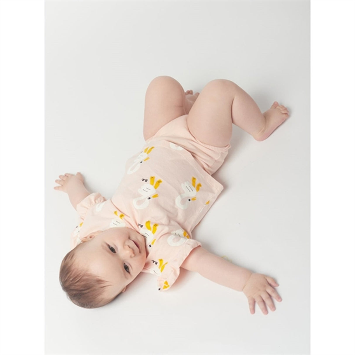 Bobo Choses Light Pink Pelican All Over Ruffle T-Shirt