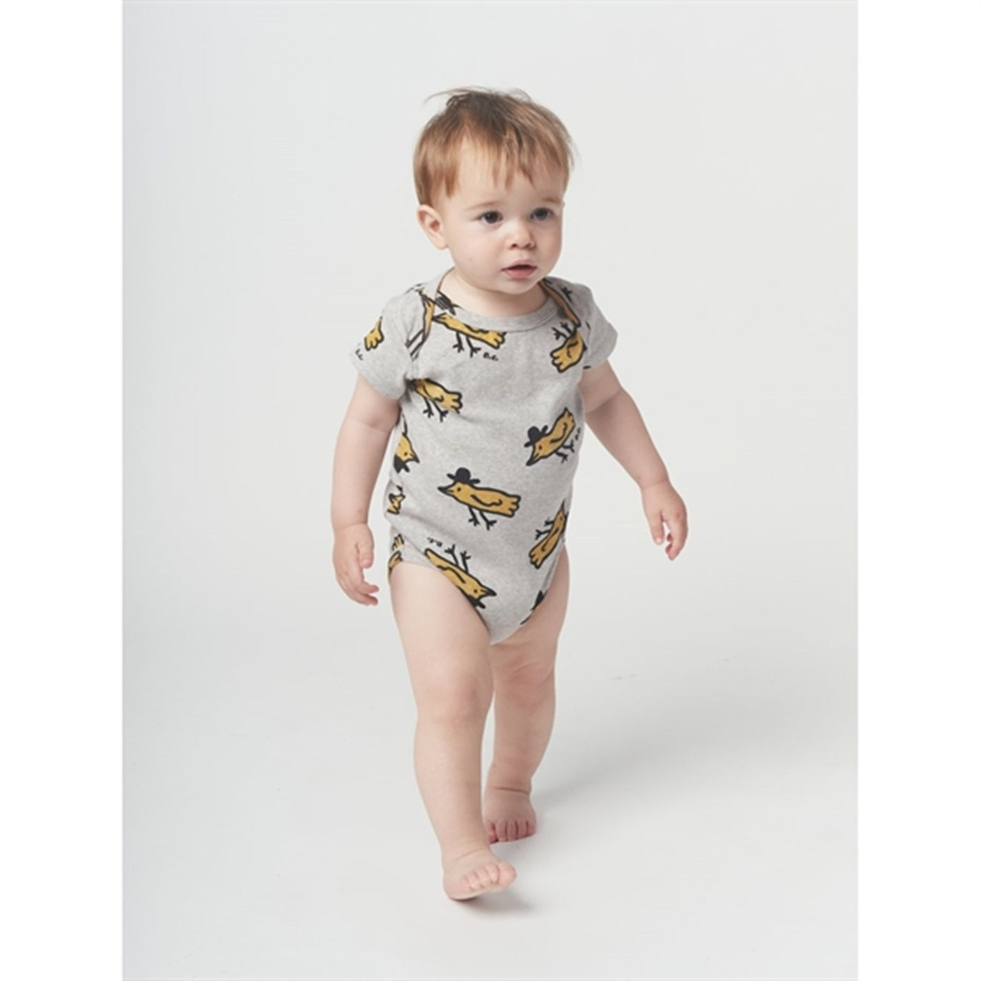 Bobo Choses Light Grey Mr Birdie All Over Body