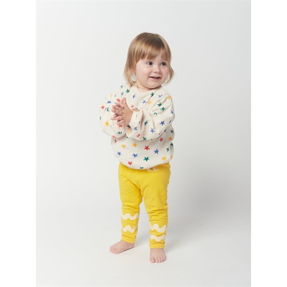 Bobo Choses White Multicolor Stars All Over Terry Sweatshirt