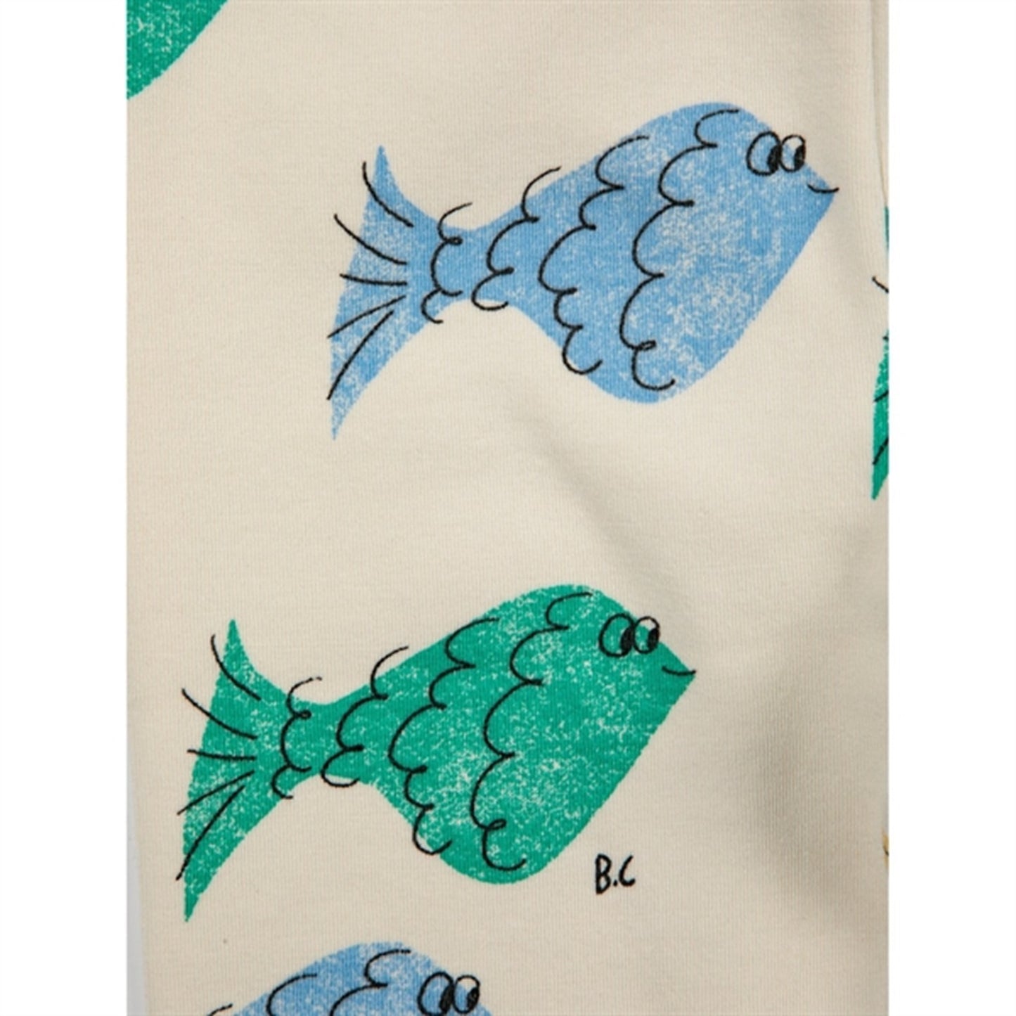 Bobo Choses White Multicolor Fish All Over Leggings
