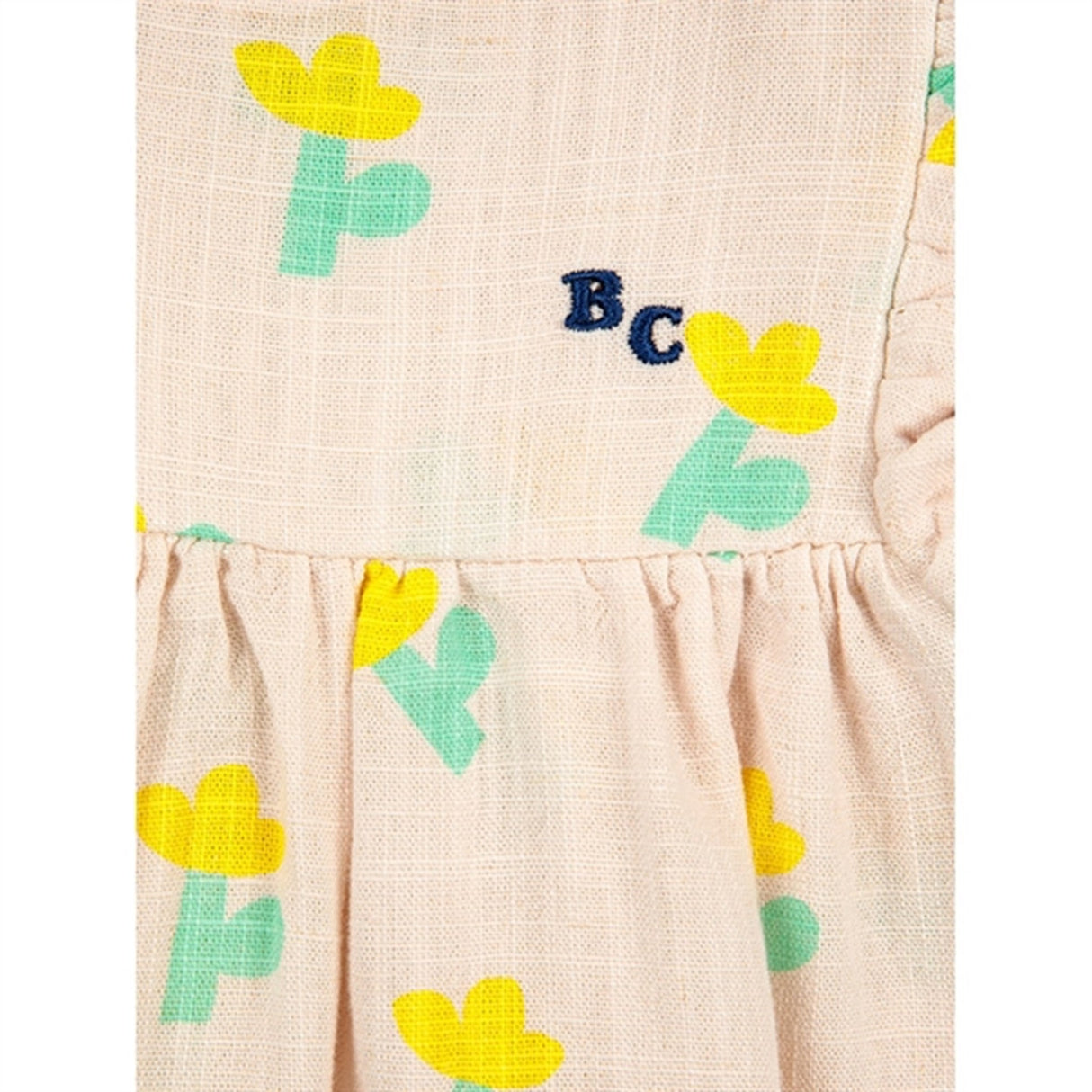 Bobo Choses White Sea Flower All Over Ruffle Dress
