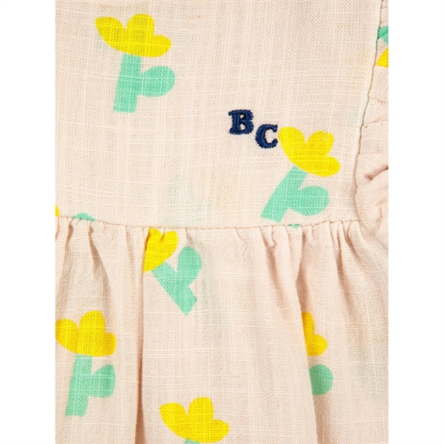 Bobo Choses White Sea Flower All Over Ruffle Dress