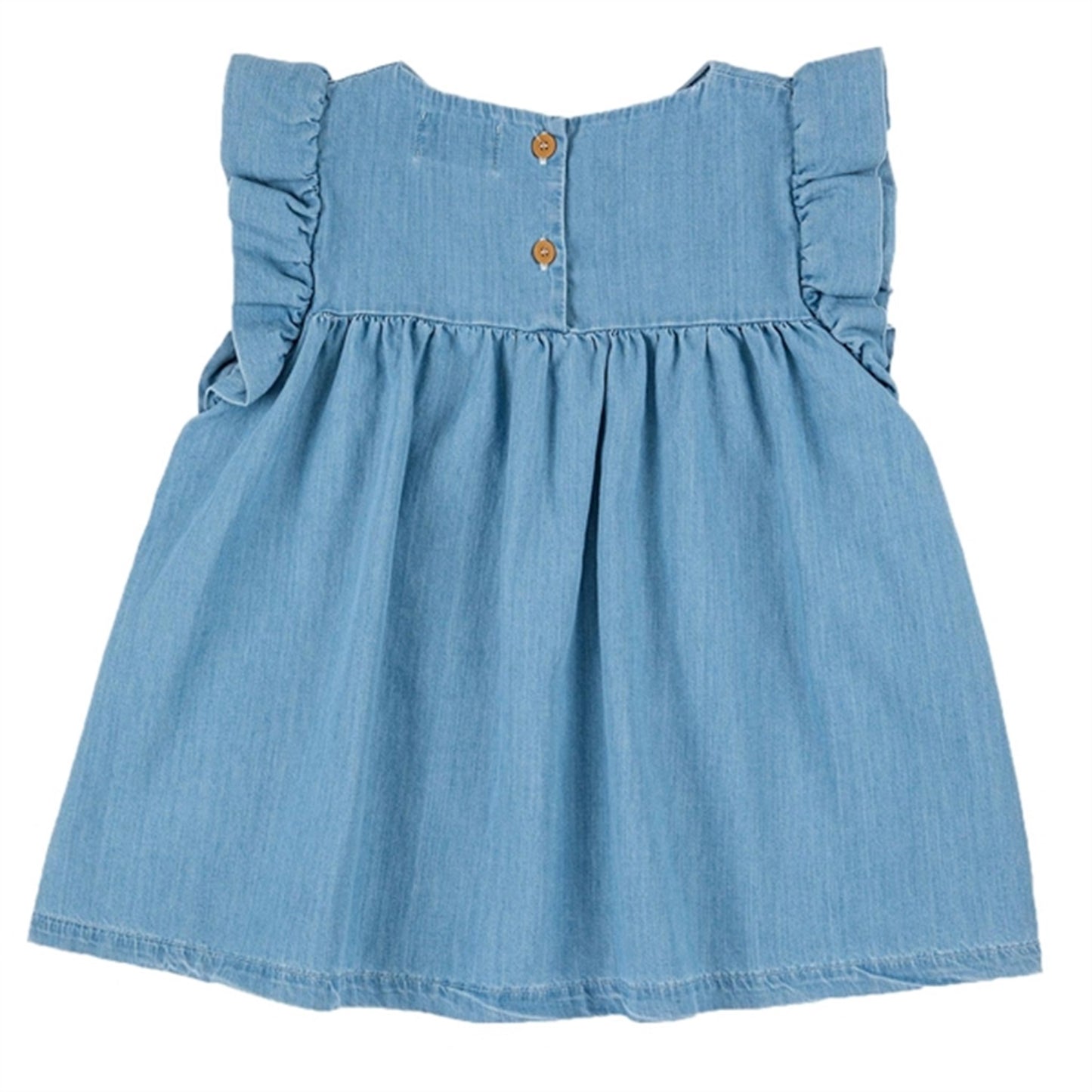 Bobo Choses Light Blue Pelican Ruffle Dress
