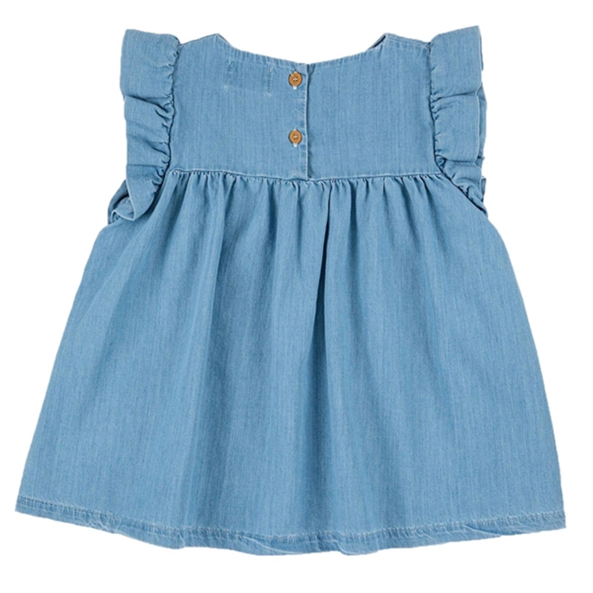 Bobo Choses Light Blue Pelican Ruffle Dress