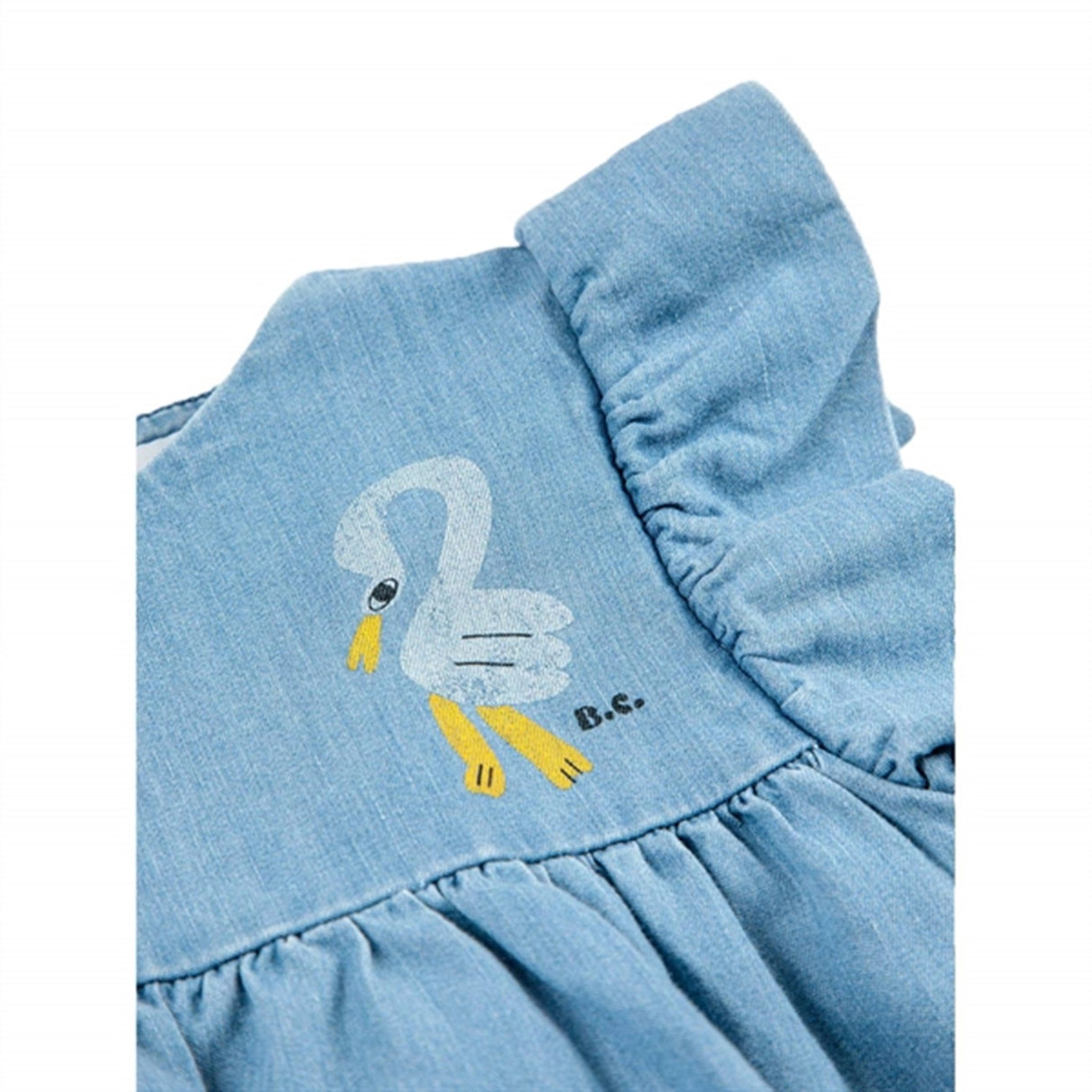 Bobo Choses Light Blue Pelican Ruffle Dress