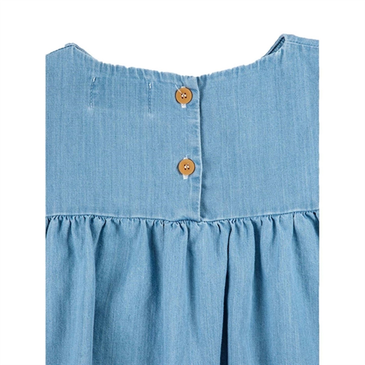 Bobo Choses Light Blue Pelican Ruffle Dress