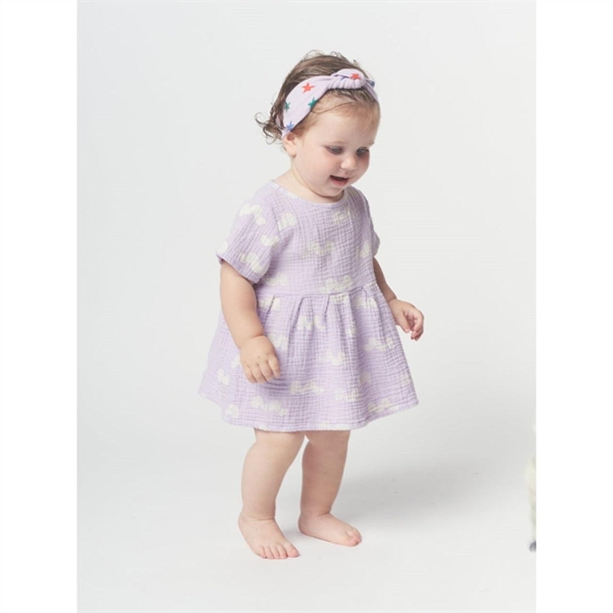 Bobo Choses Lavender Waves All Over Dress