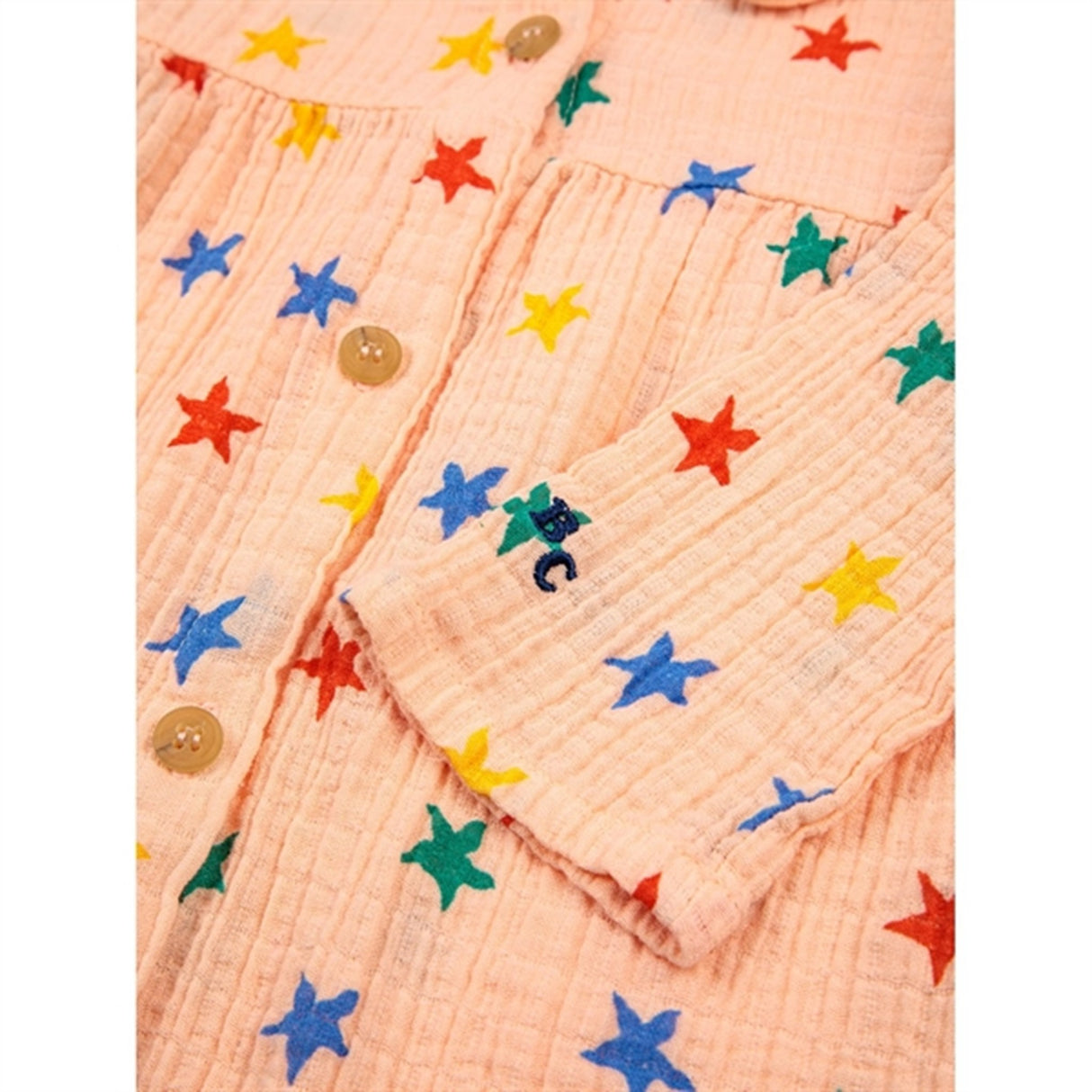 Bobo Choses Light Pink Multicolor Stars Dress