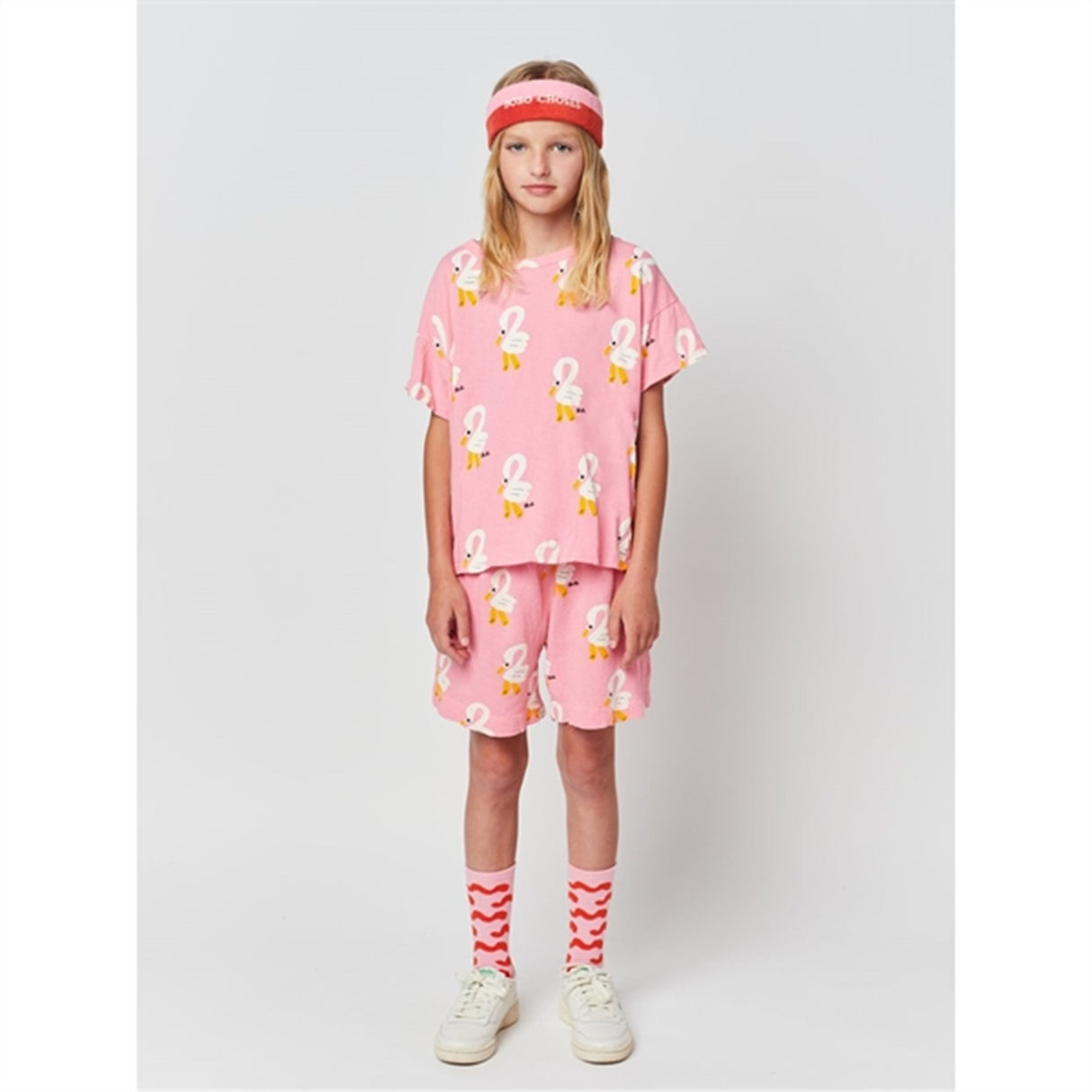 Bobo Choses Pink Pelican All Over T-Shirt