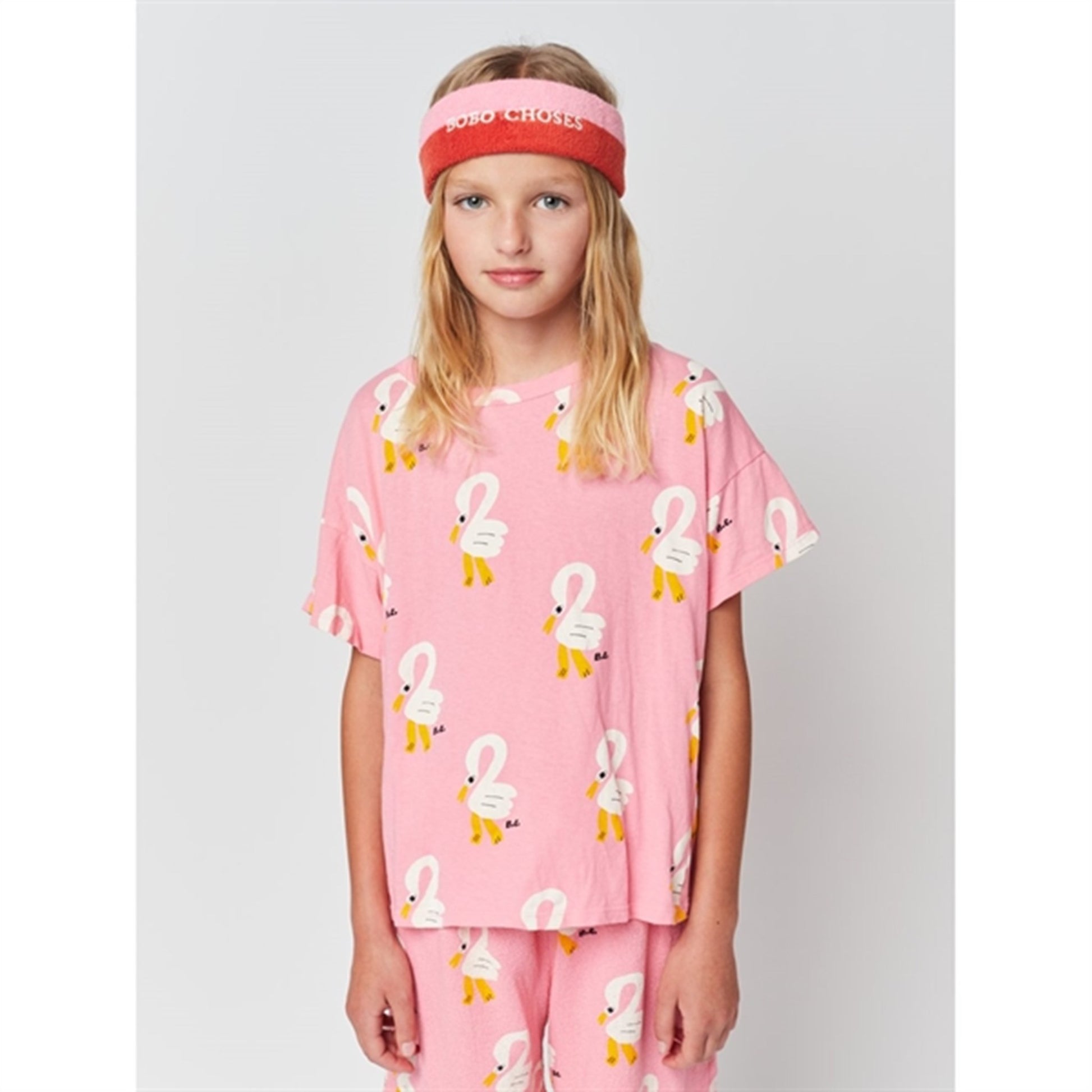 Bobo Choses Pink Pelican All Over T-Shirt