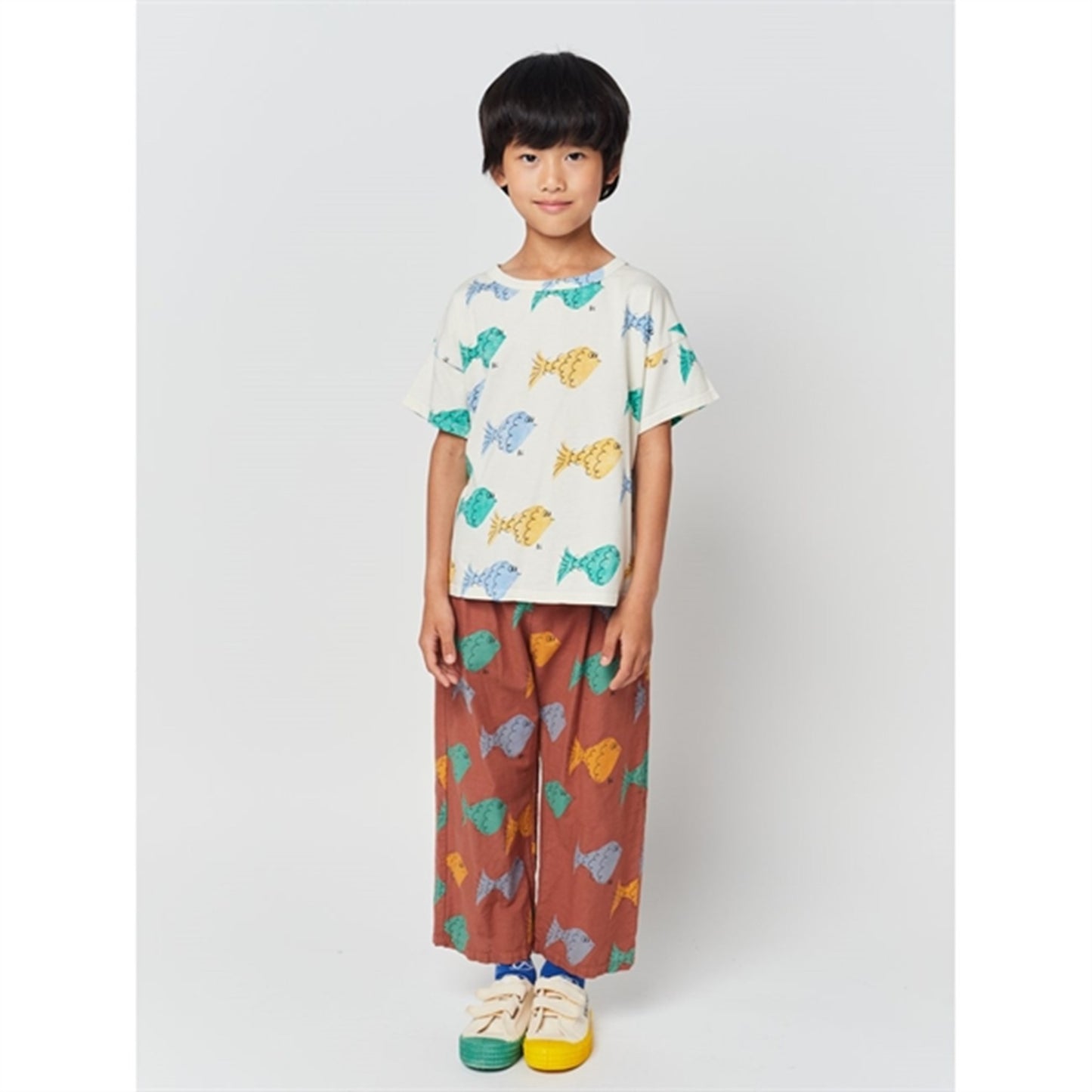 Bobo Choses White Multicolor Fish All Over T-Shirt