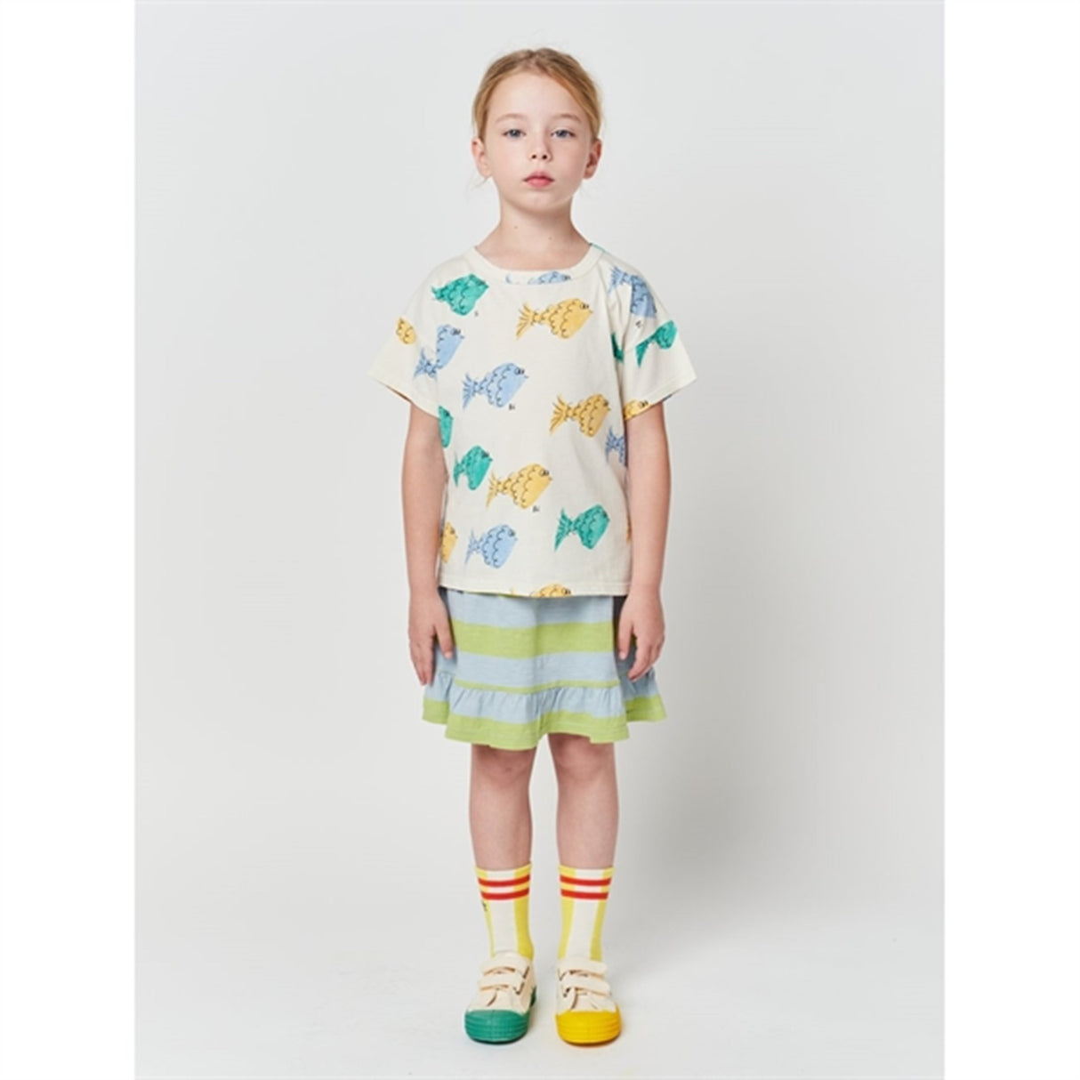 Bobo Choses White Multicolor Fish All Over T-Shirt