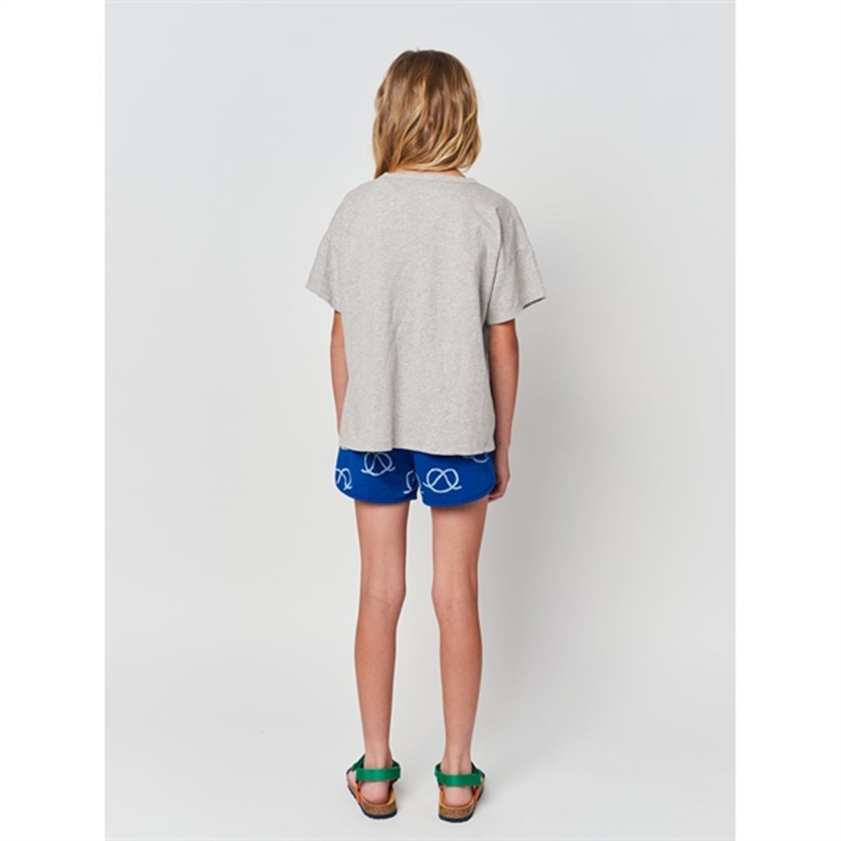 Bobo Choses Light Heather Grey Yellow Squid T-Shirt