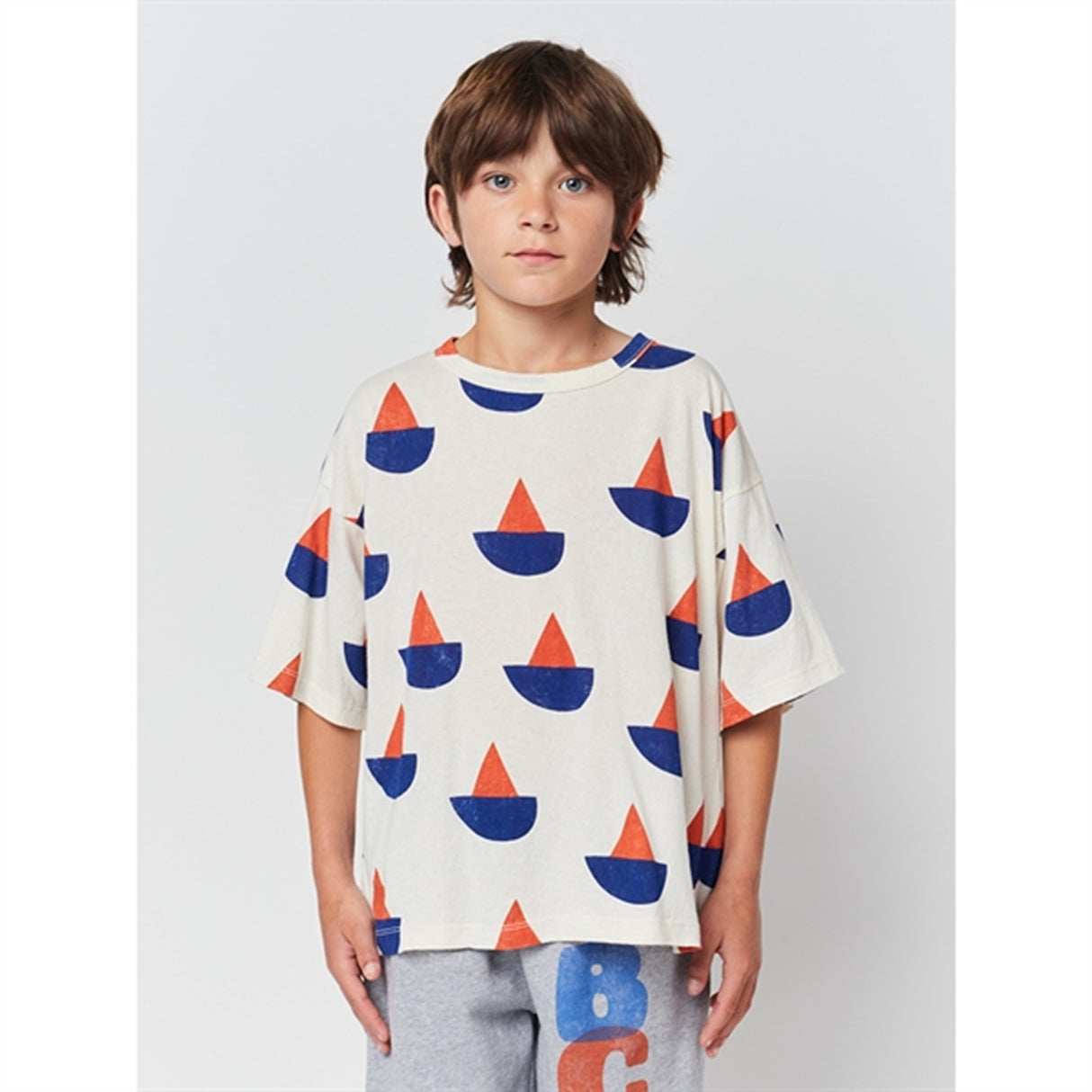 Bobo Choses White Sail Boat T-Shirt