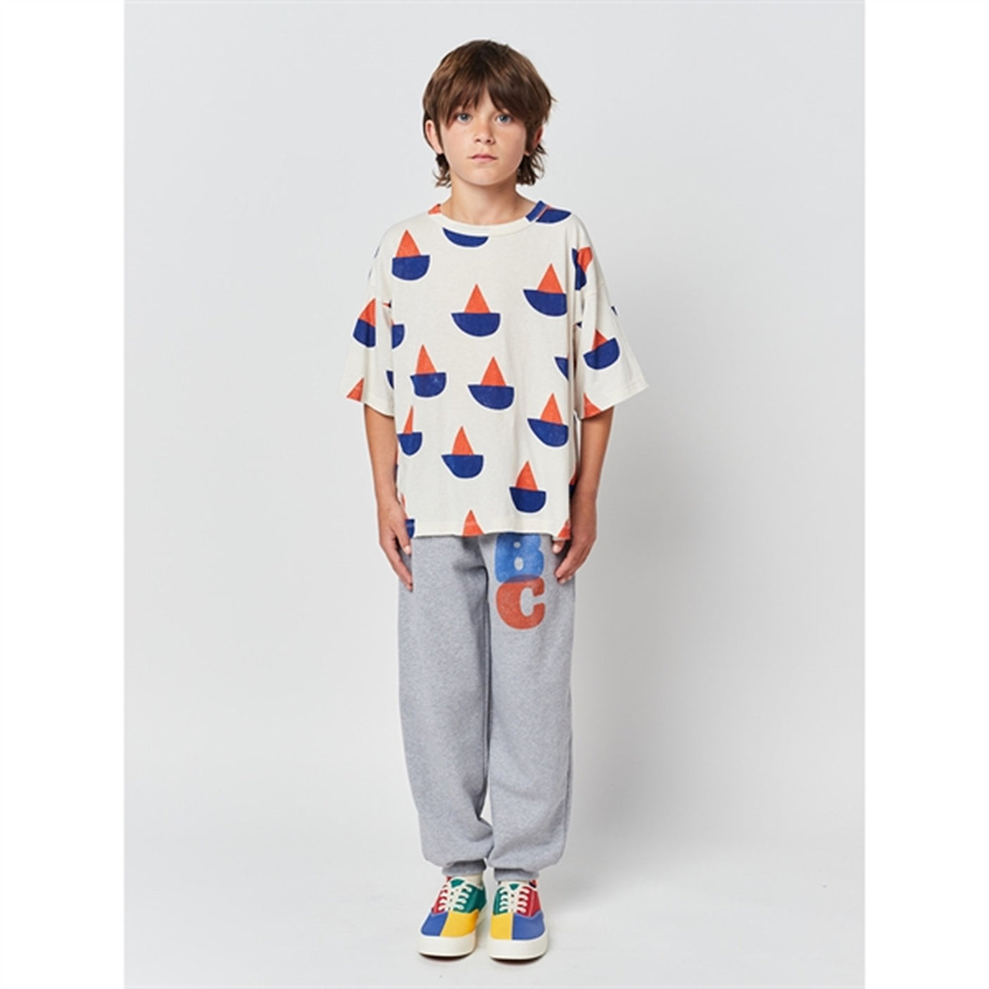 Bobo Choses White Sail Boat T-Shirt