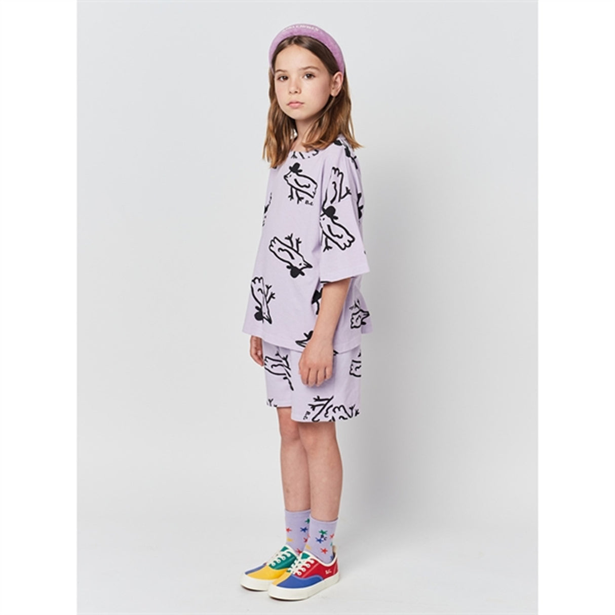 Bobo Choses Lavender Mr Birdie All Over T-Shirt