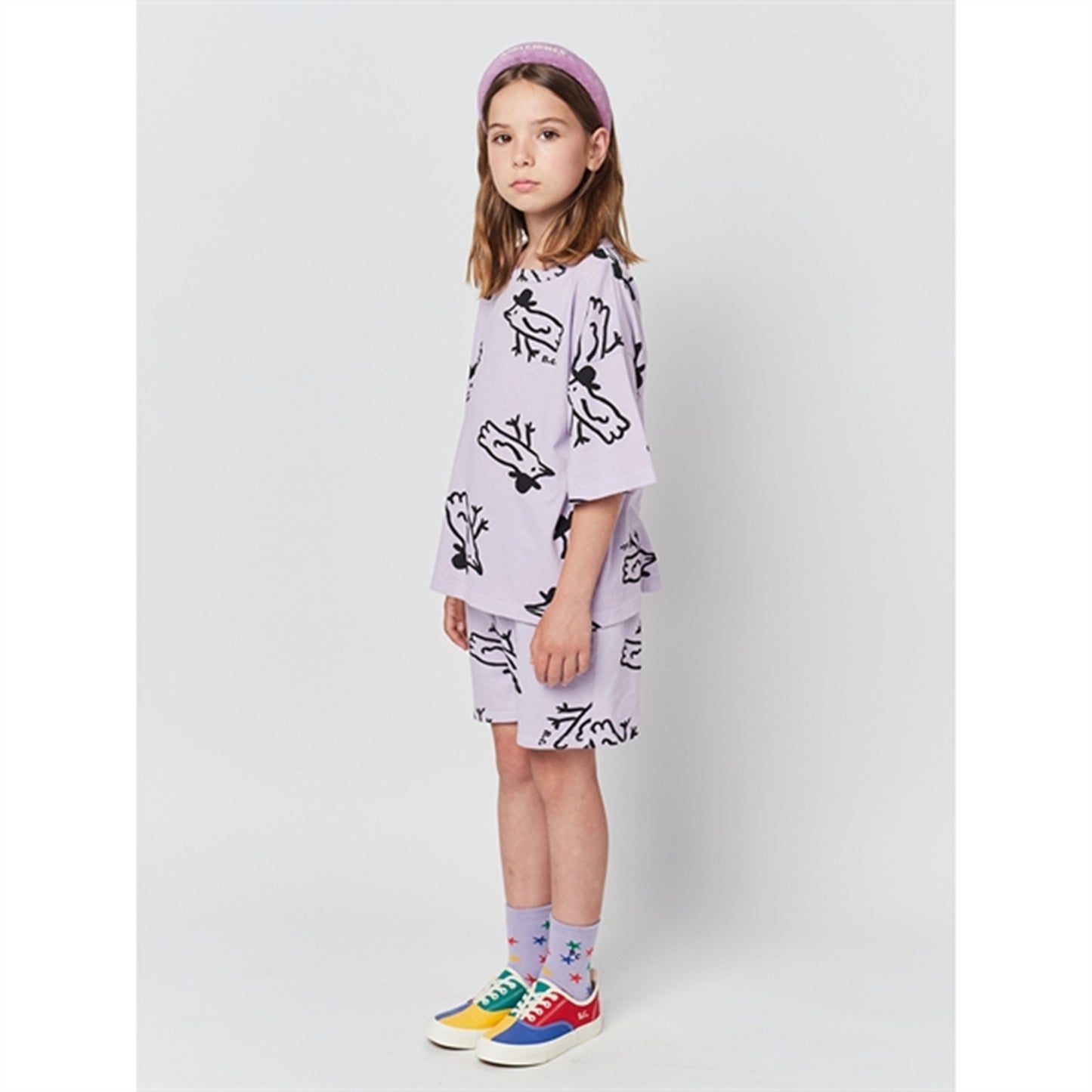 Bobo Choses Lavender Mr Birdie All Over T-Shirt