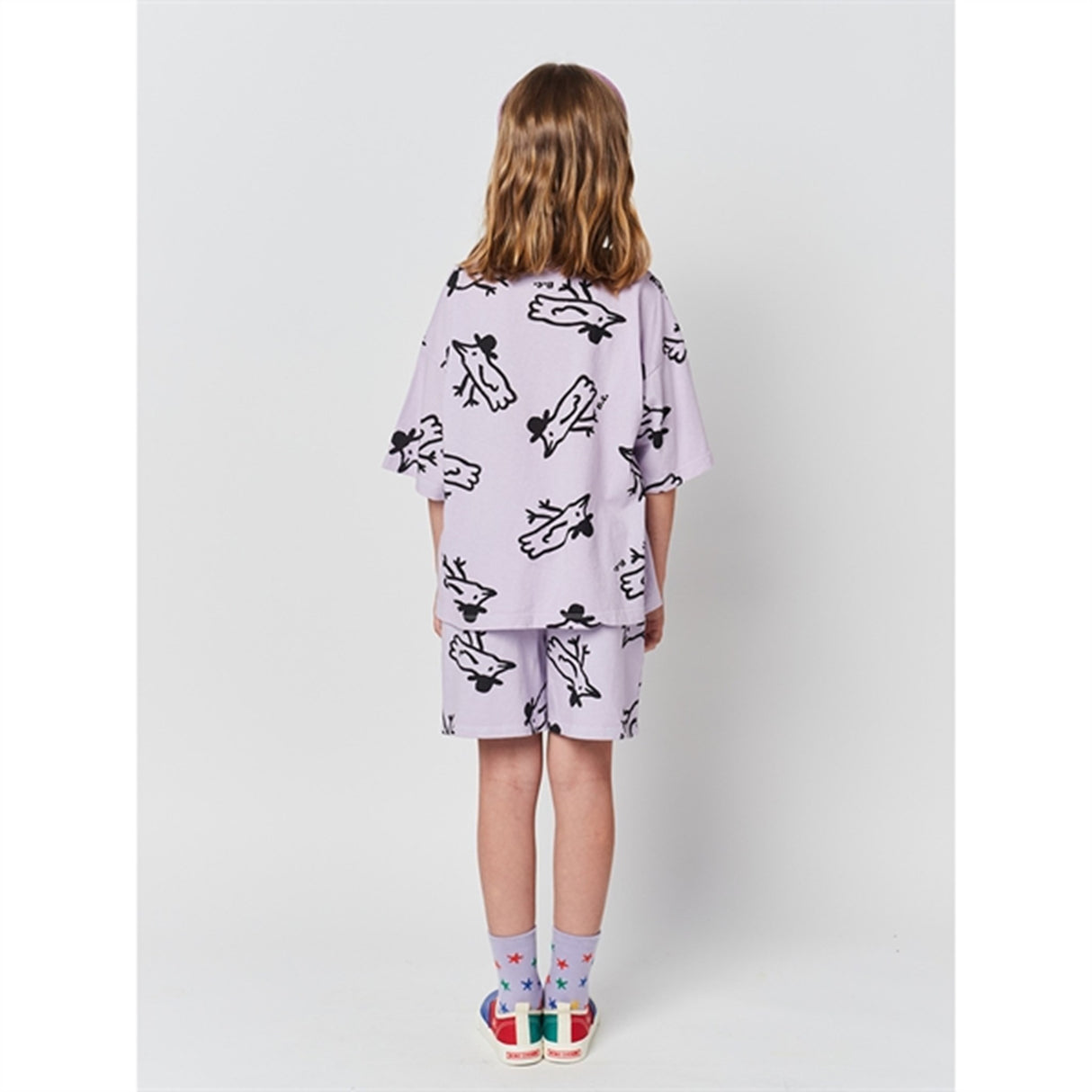 Bobo Choses Lavender Mr Birdie All Over T-Shirt