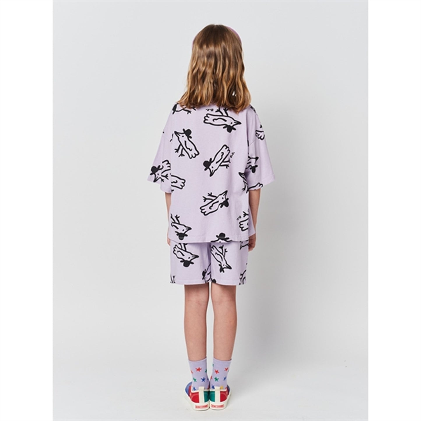 Bobo Choses Lavender Mr Birdie All Over T-Shirt