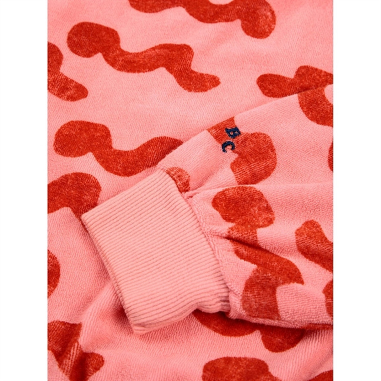 Bobo Choses Pink Waves All Over Terry Sweatshirt