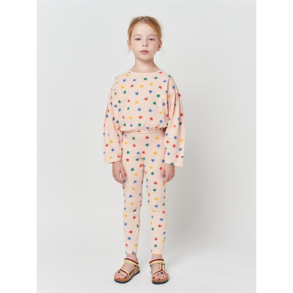 Bobo Choses Light Brown Multicolor Stars All Over Leggings