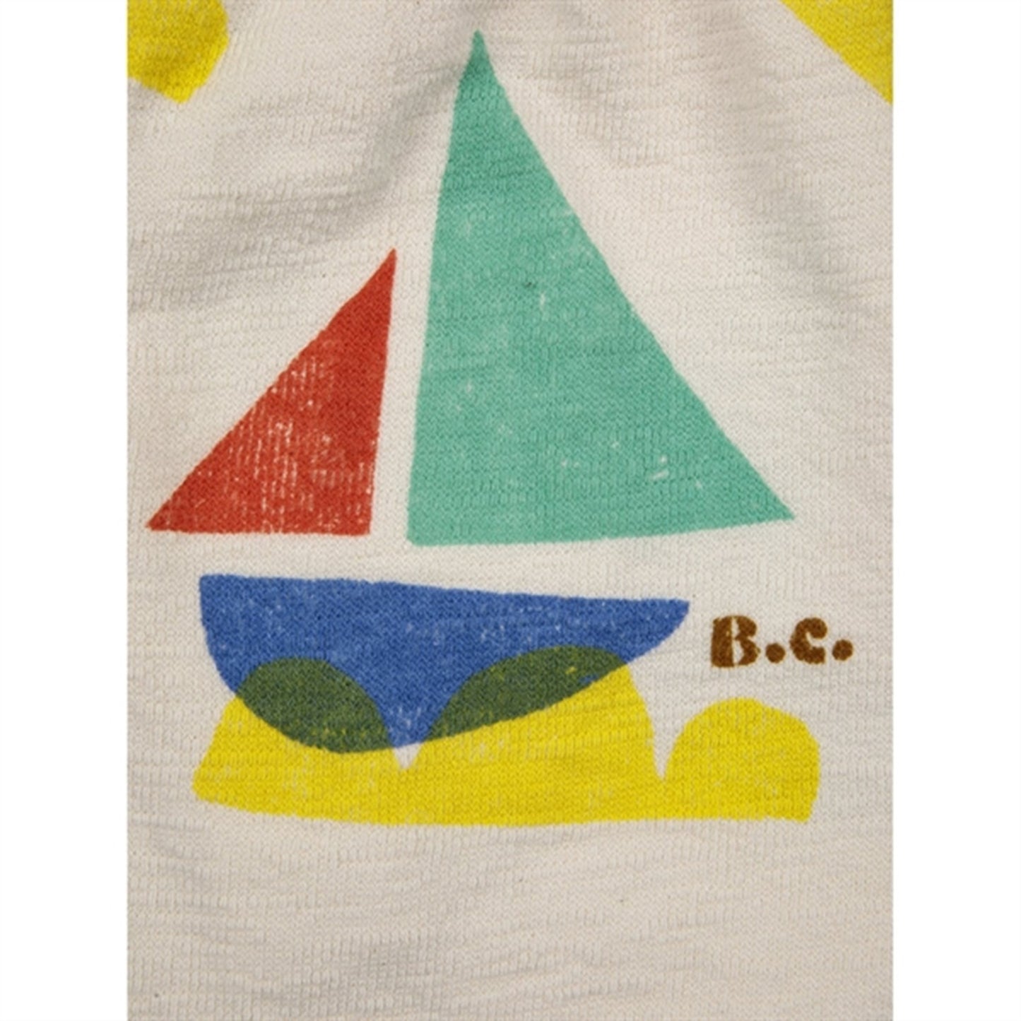 Bobo Choses White Multicolor Sail Boat All Over Bermuda Shorts