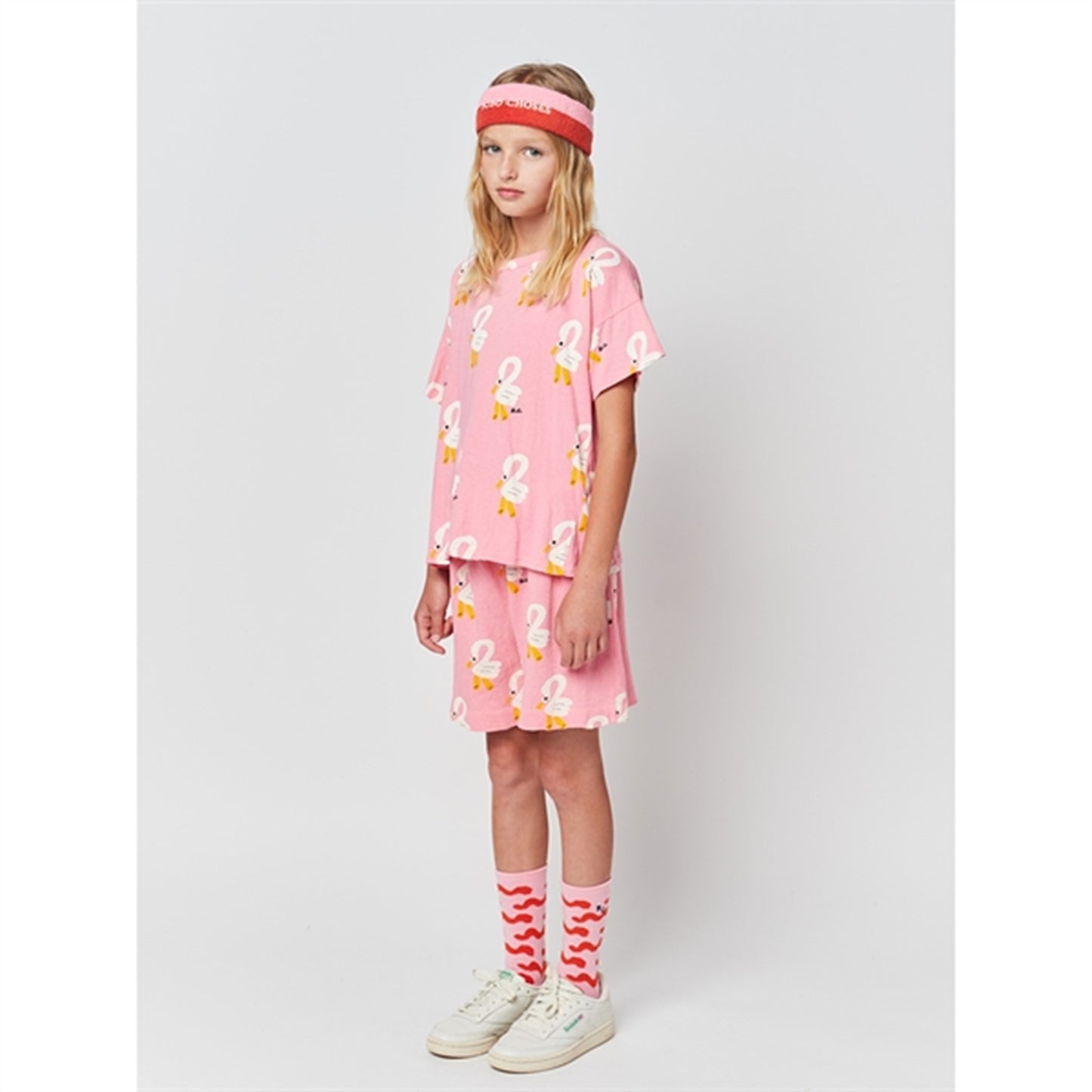 Bobo Choses Pink Pelican All Over Bermuda Shorts