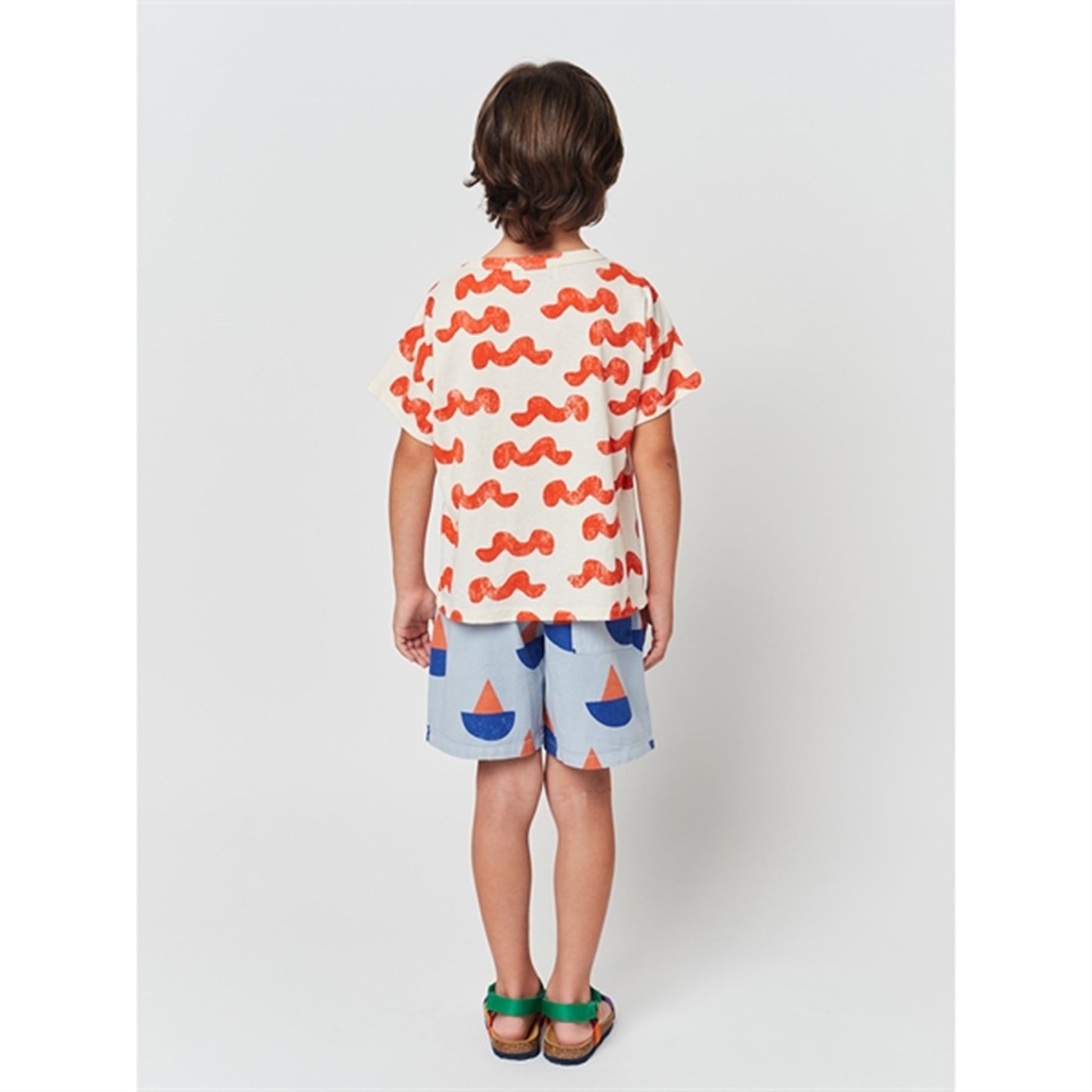 Bobo Choses Light Blue Sail Boat All Over Shorts