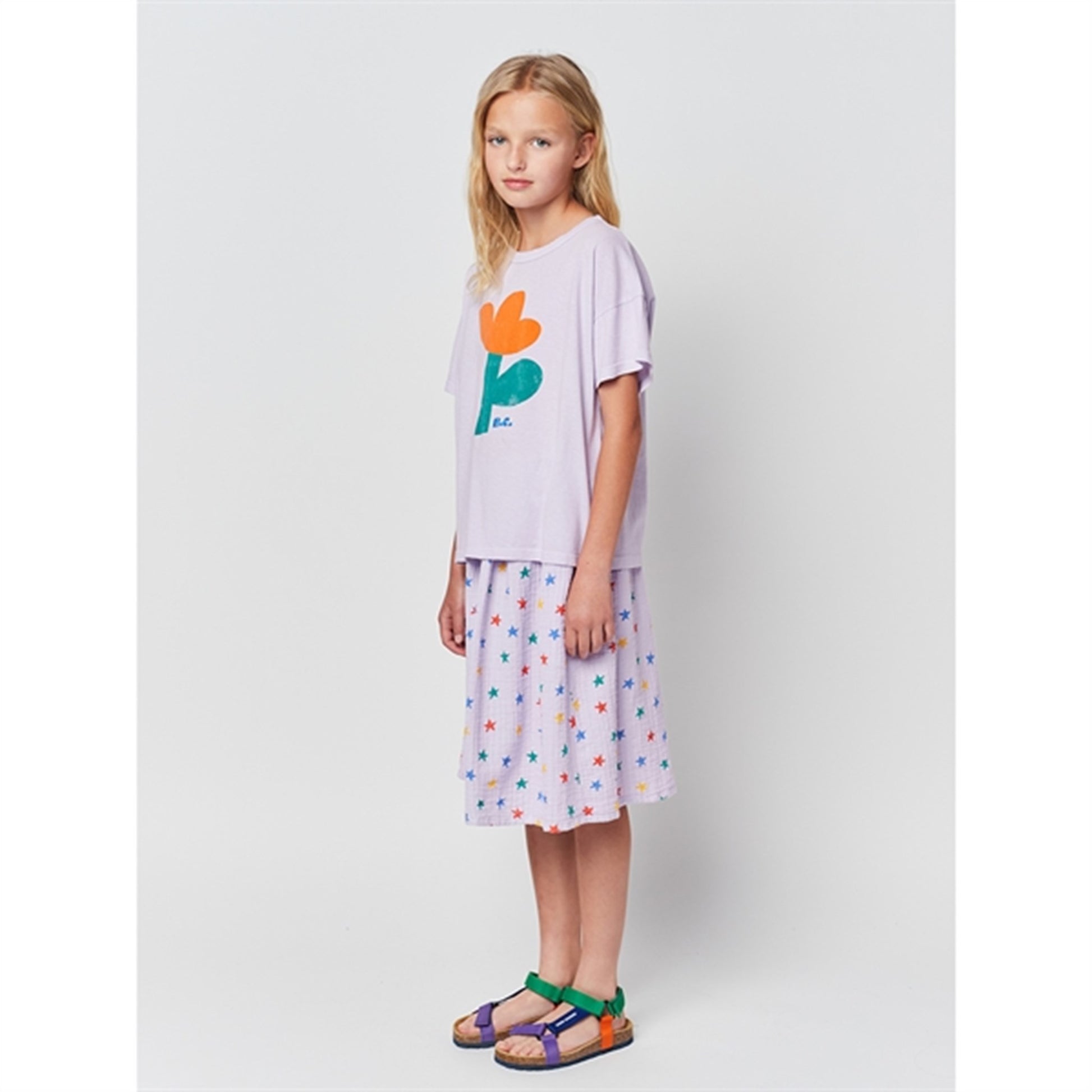 Bobo Choses Lavender Multicolor Stars All Over Skirt