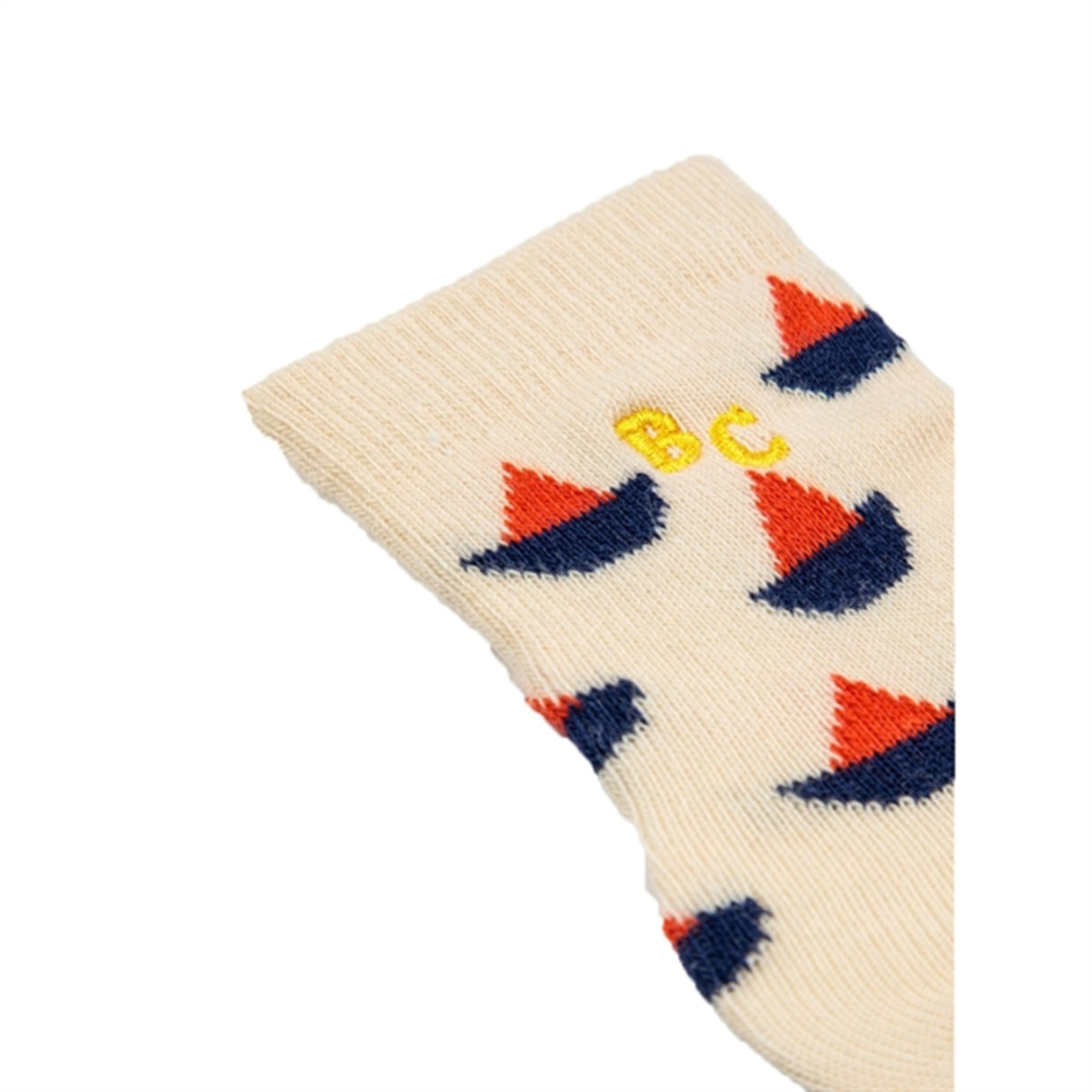 Bobo Choses Beige Sail Boat All Over Socks