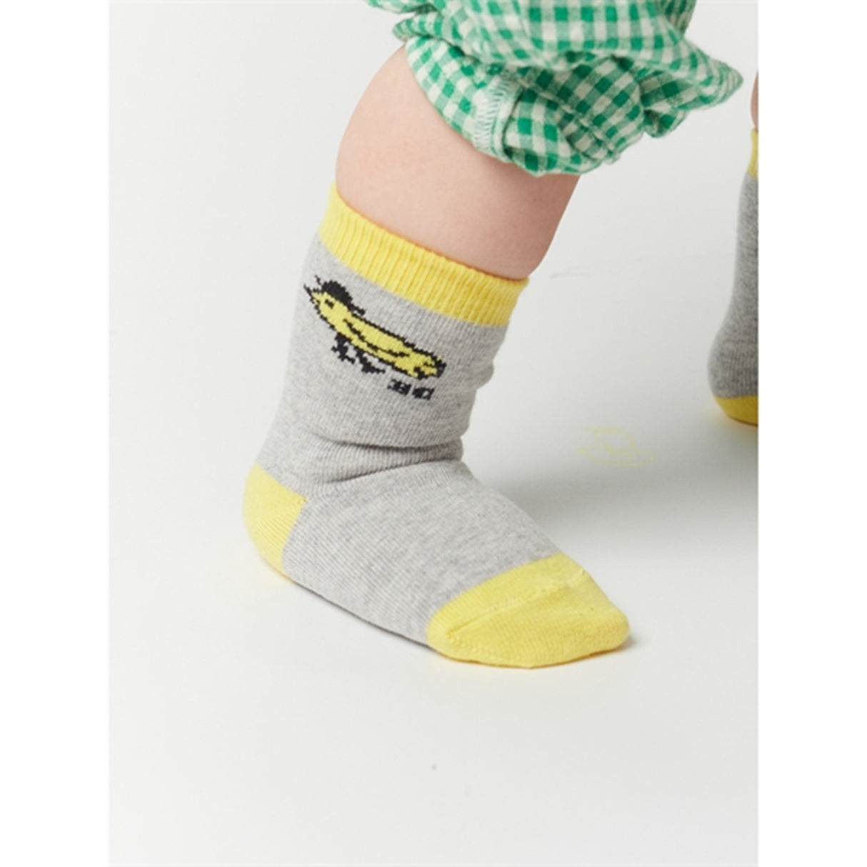Bobo Choses Light Heather Grey Mr Birdie Socks