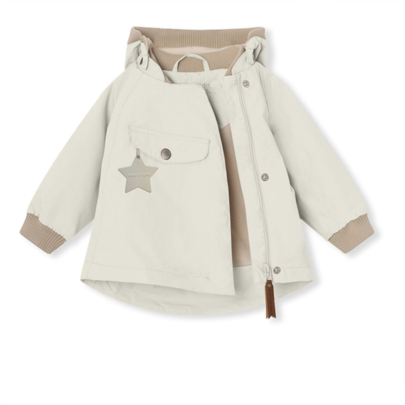 MINI A TURE WAI Spring Jacket w/Fleece Lining White Swan