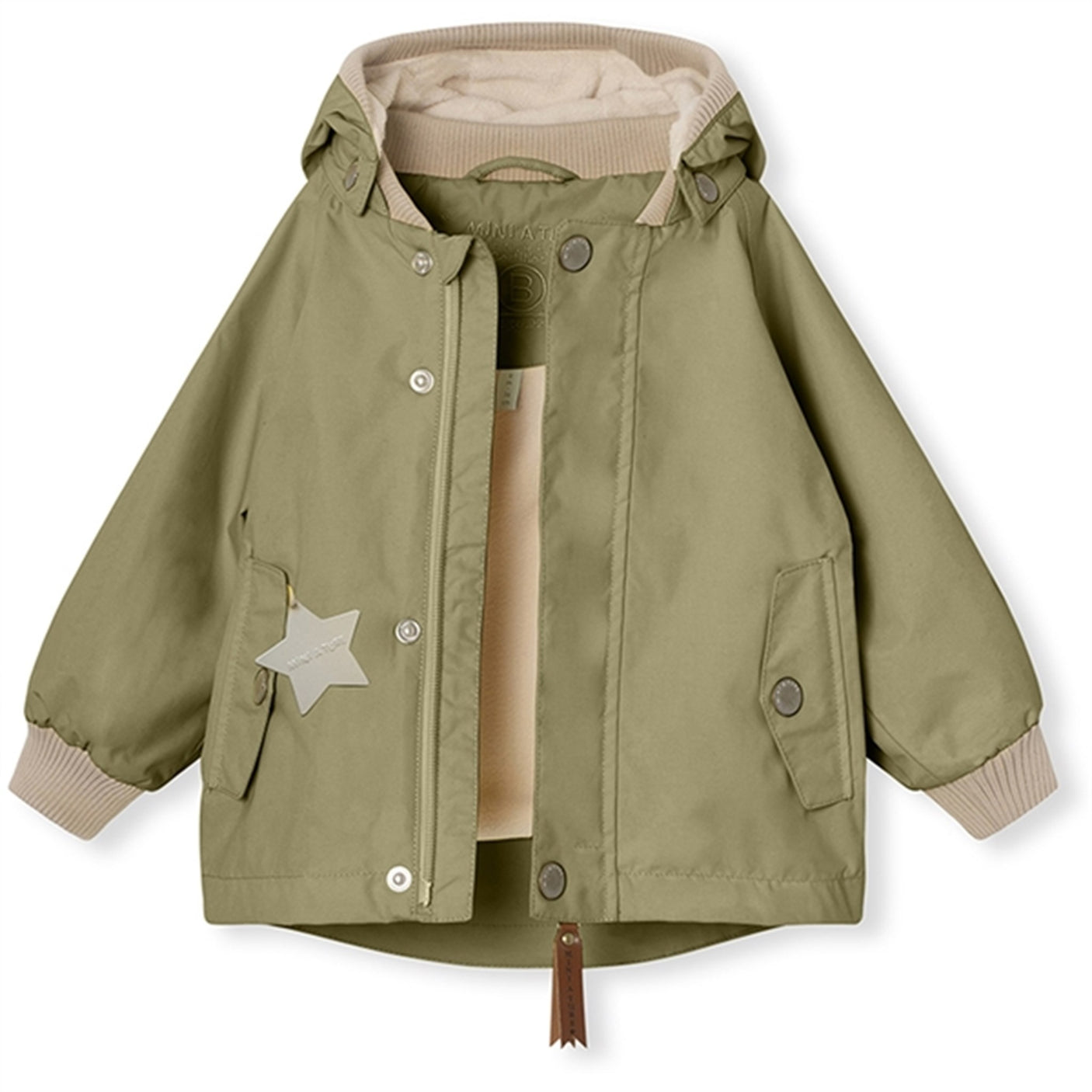 MINI A TURE WALLY Spring Jacket w/Fleece Lining Aloe Green