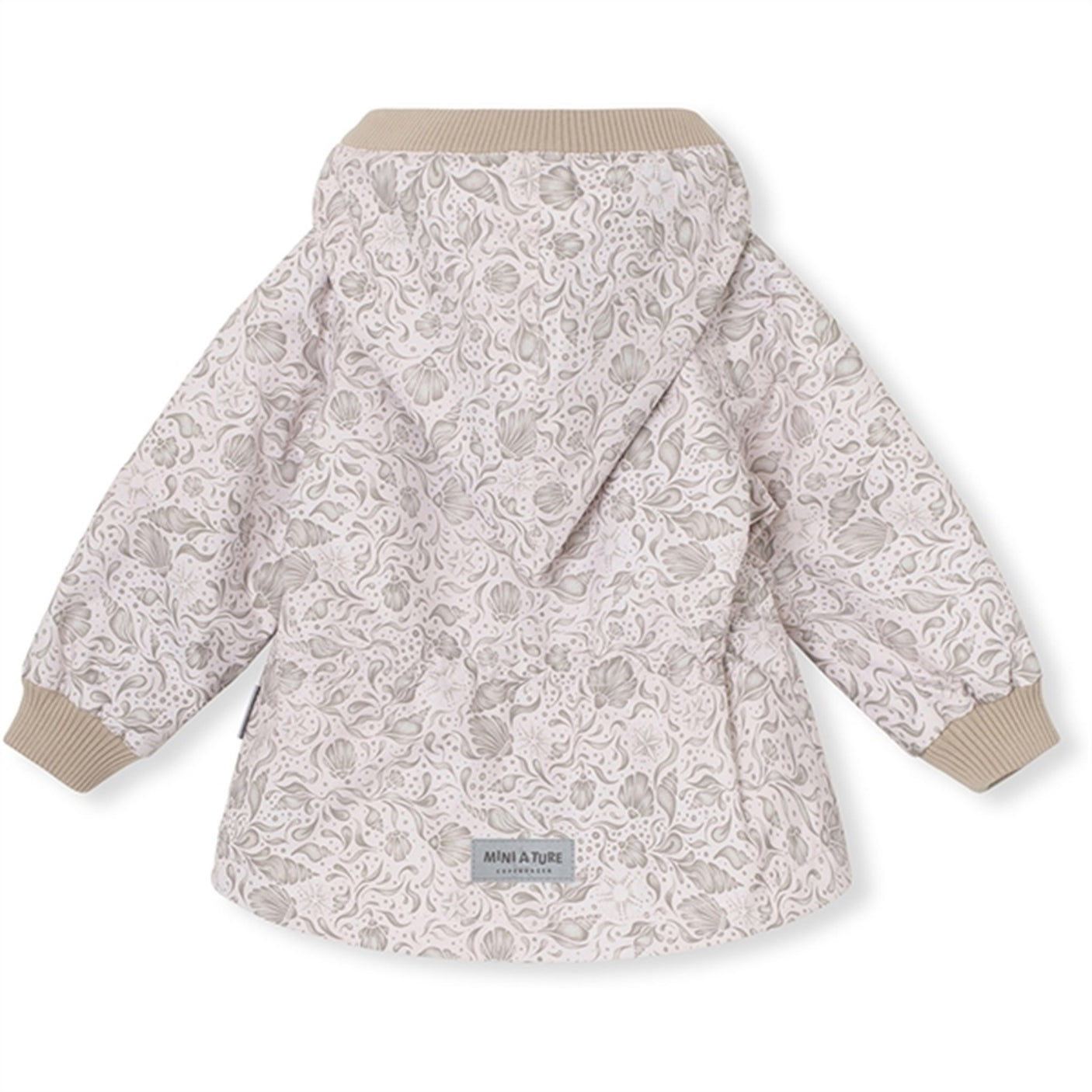 MINI A TURE WAI Spring Jacket w/Fleece Lining Printed Print Fossilized Shells