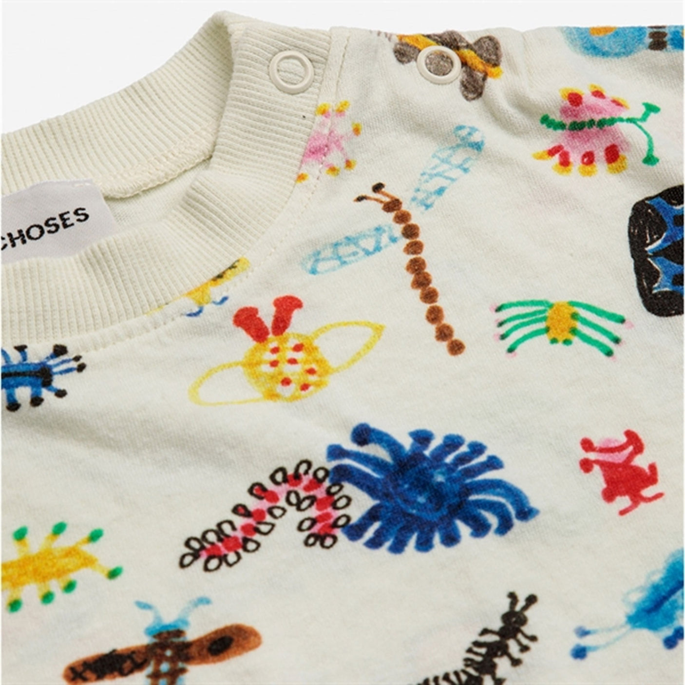 Bobo Choses Baby Funny Insects All Over T-Shirt Offwhite