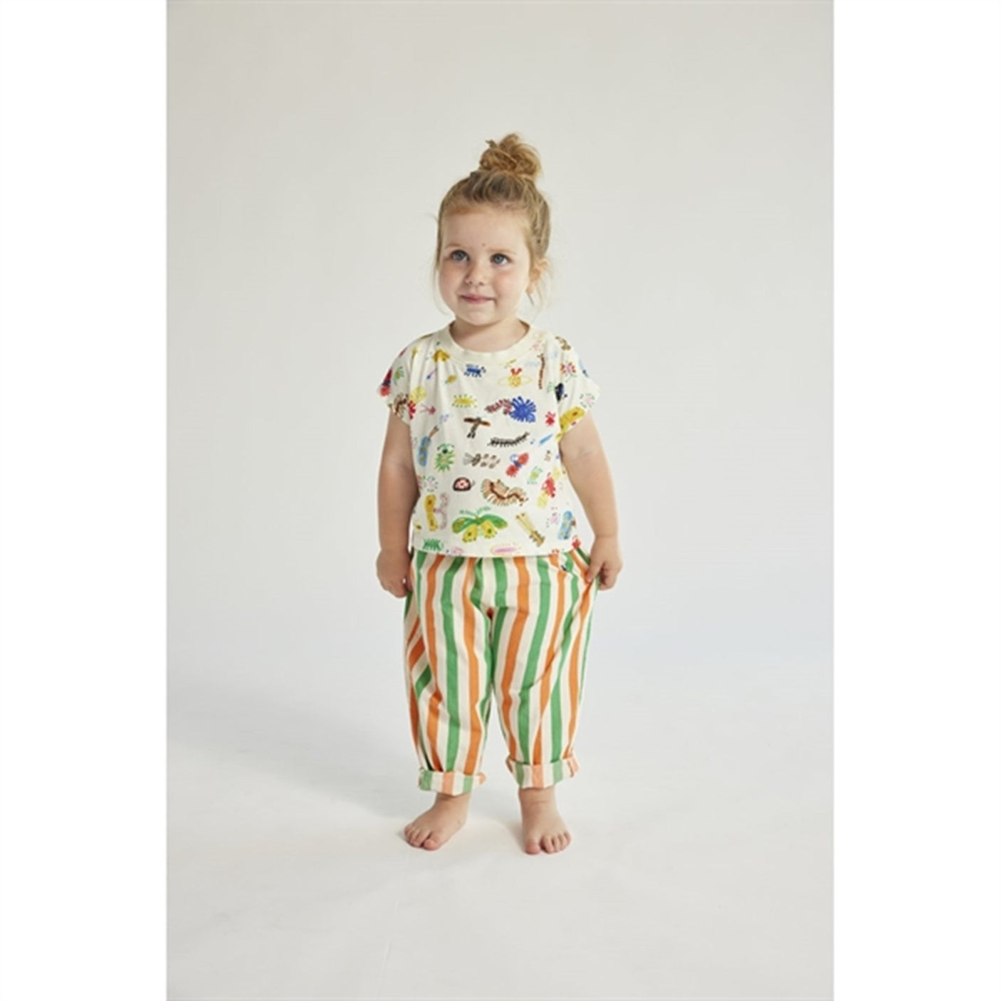Bobo Choses Baby Funny Insects All Over T-Shirt Offwhite