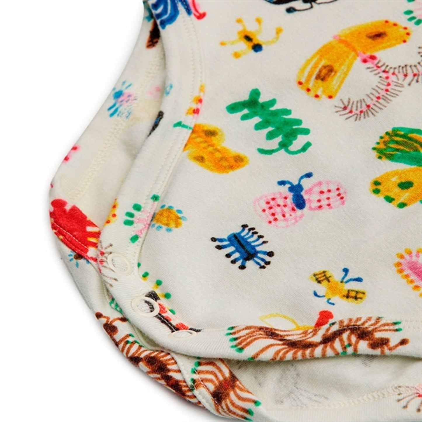 Bobo Choses Baby Funny Insects All Over Body Short Sleeve Offwhite