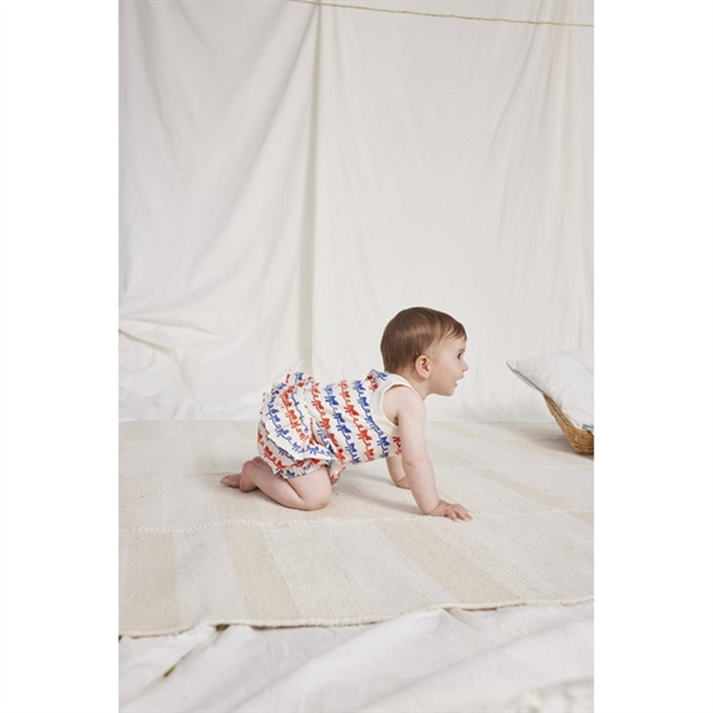 Bobo Choses Baby Ribbon Bow All Over Body Sleeveless Offwhite