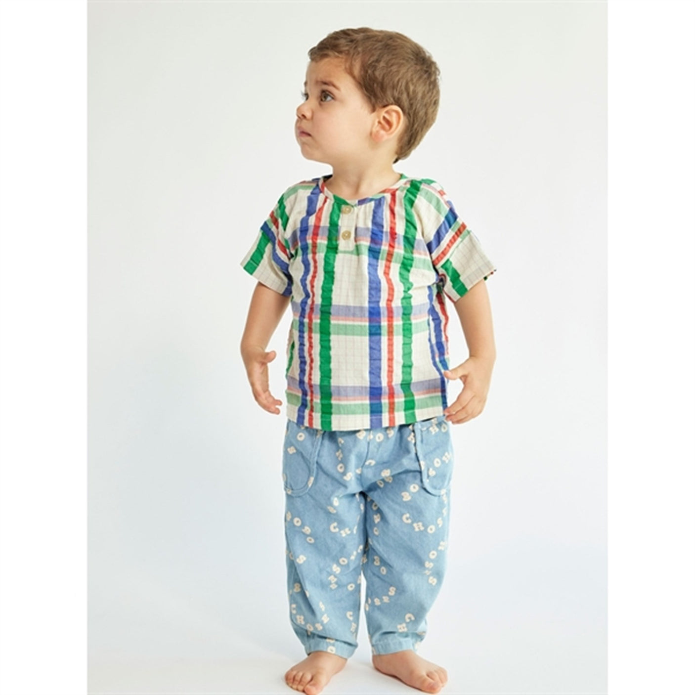 Bobo Choses Baby Bobo Choses Circle Denim Pants Light Blue