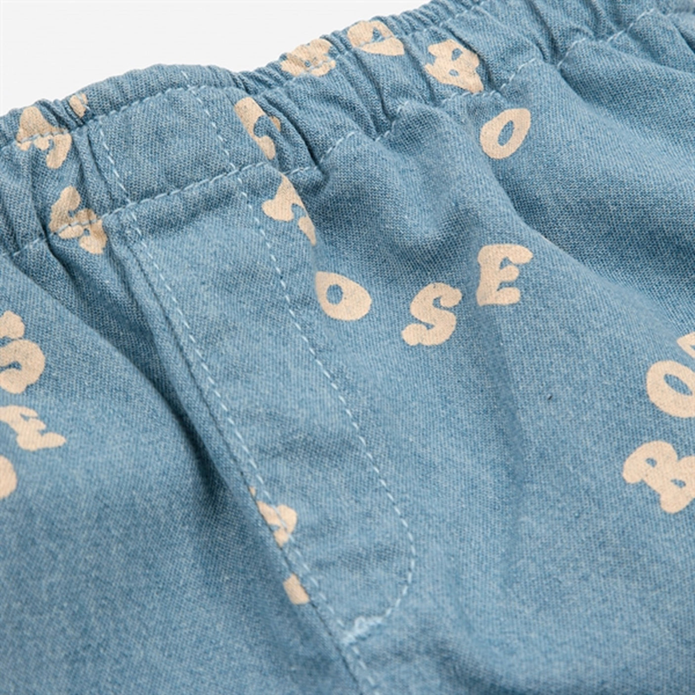 Bobo Choses Baby Bobo Choses Circle Denim Bermuda Shorts Denim Short Light Blue