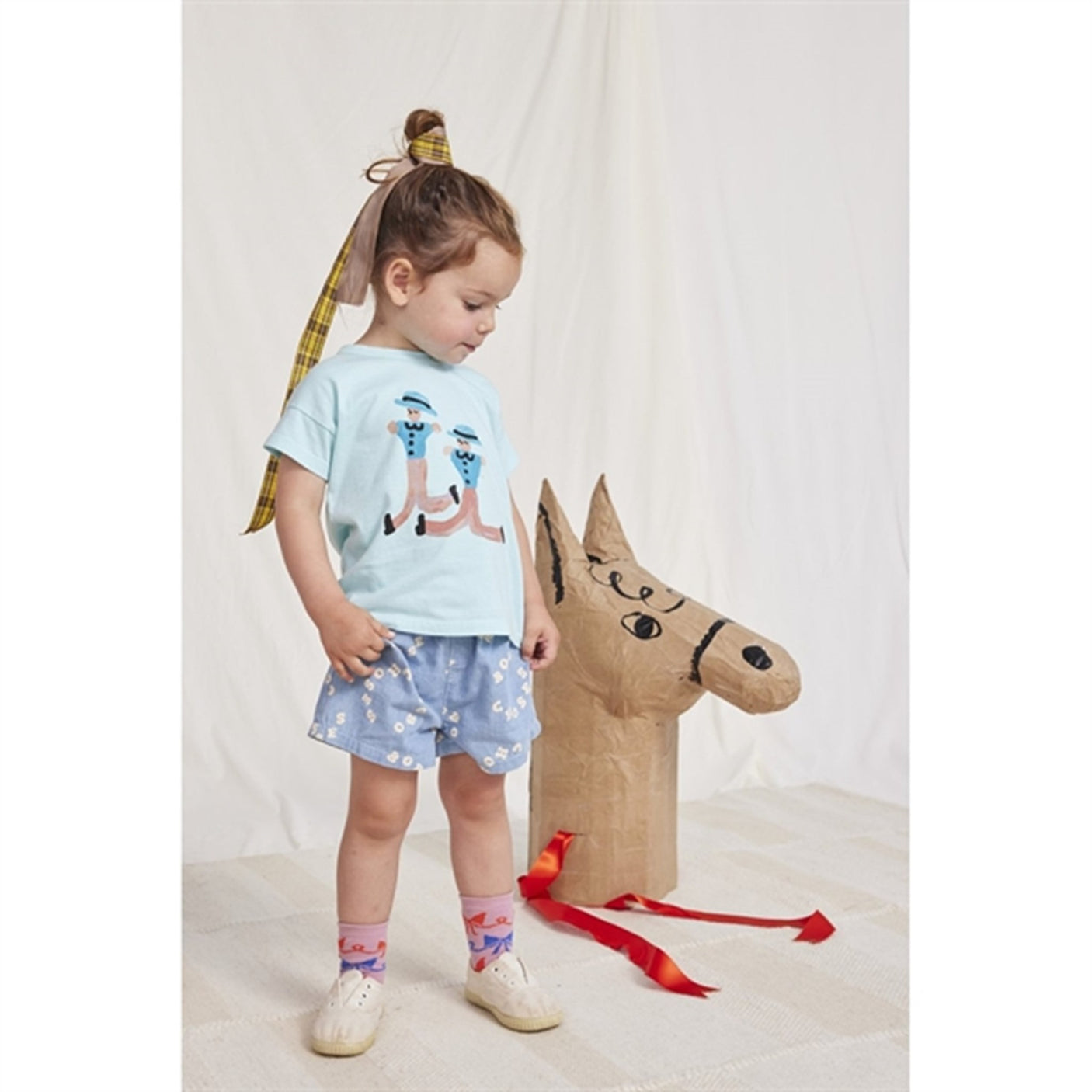 Bobo Choses Baby Bobo Choses Circle Denim Bermuda Shorts Denim Short Light Blue