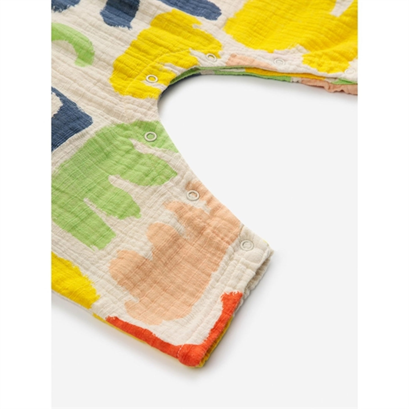 Bobo Choses Baby Carnival All Over Woven Overall Short Sleeve Offwhite