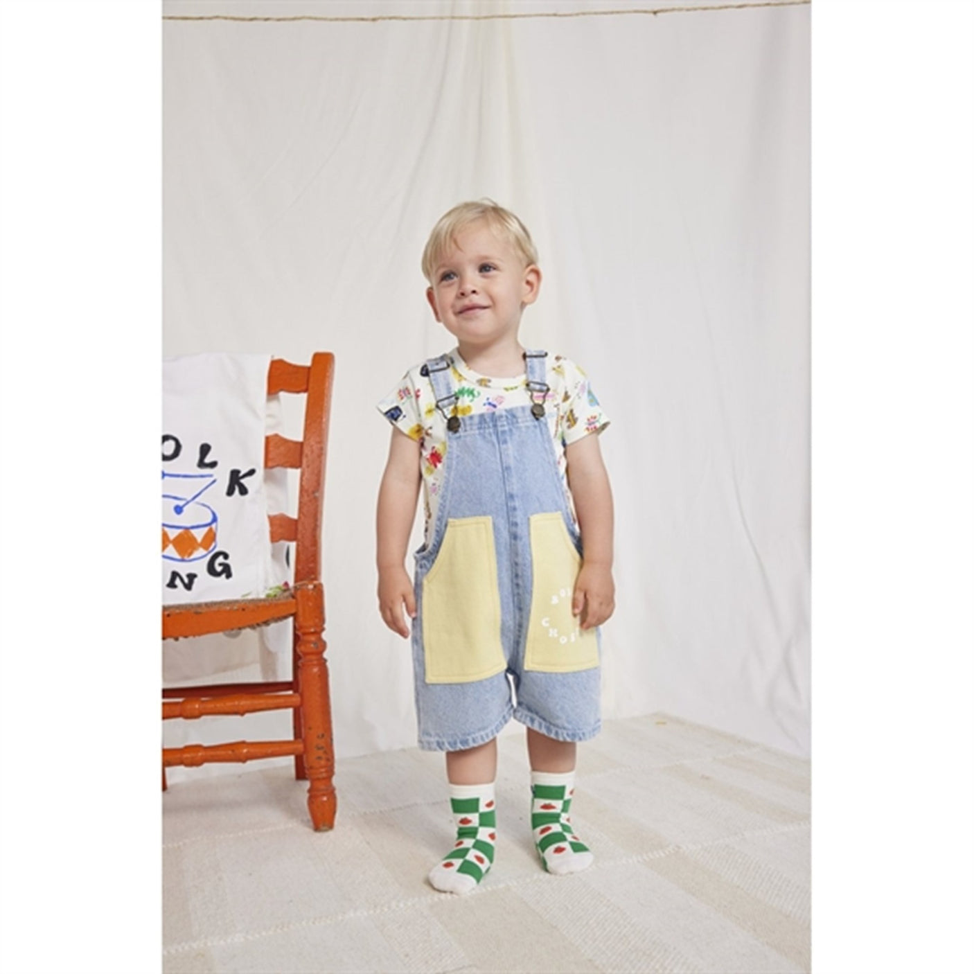 Bobo Choses Baby Bobo Choses Circle Short Dungarees Blue