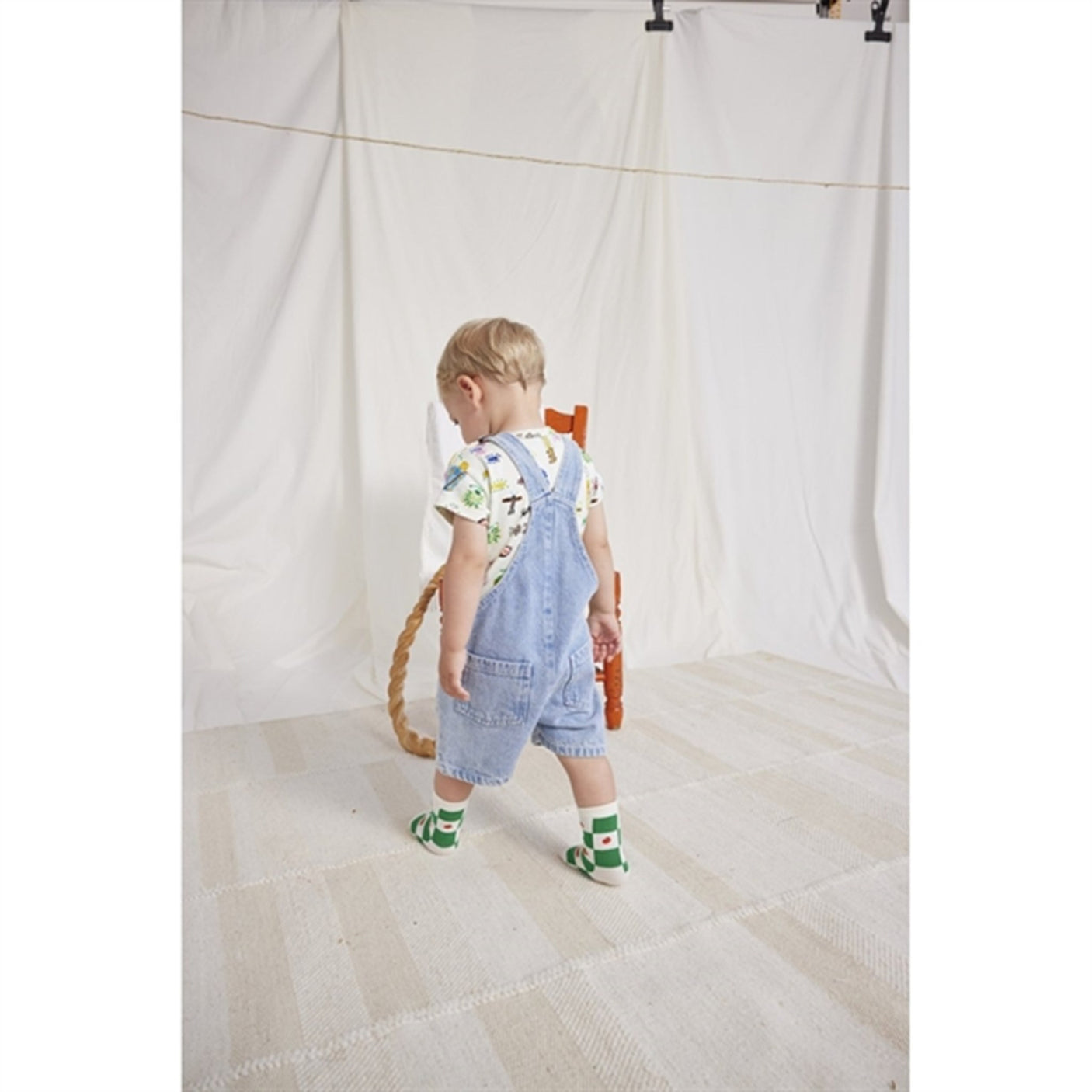 Bobo Choses Baby Bobo Choses Circle Short Dungarees Blue