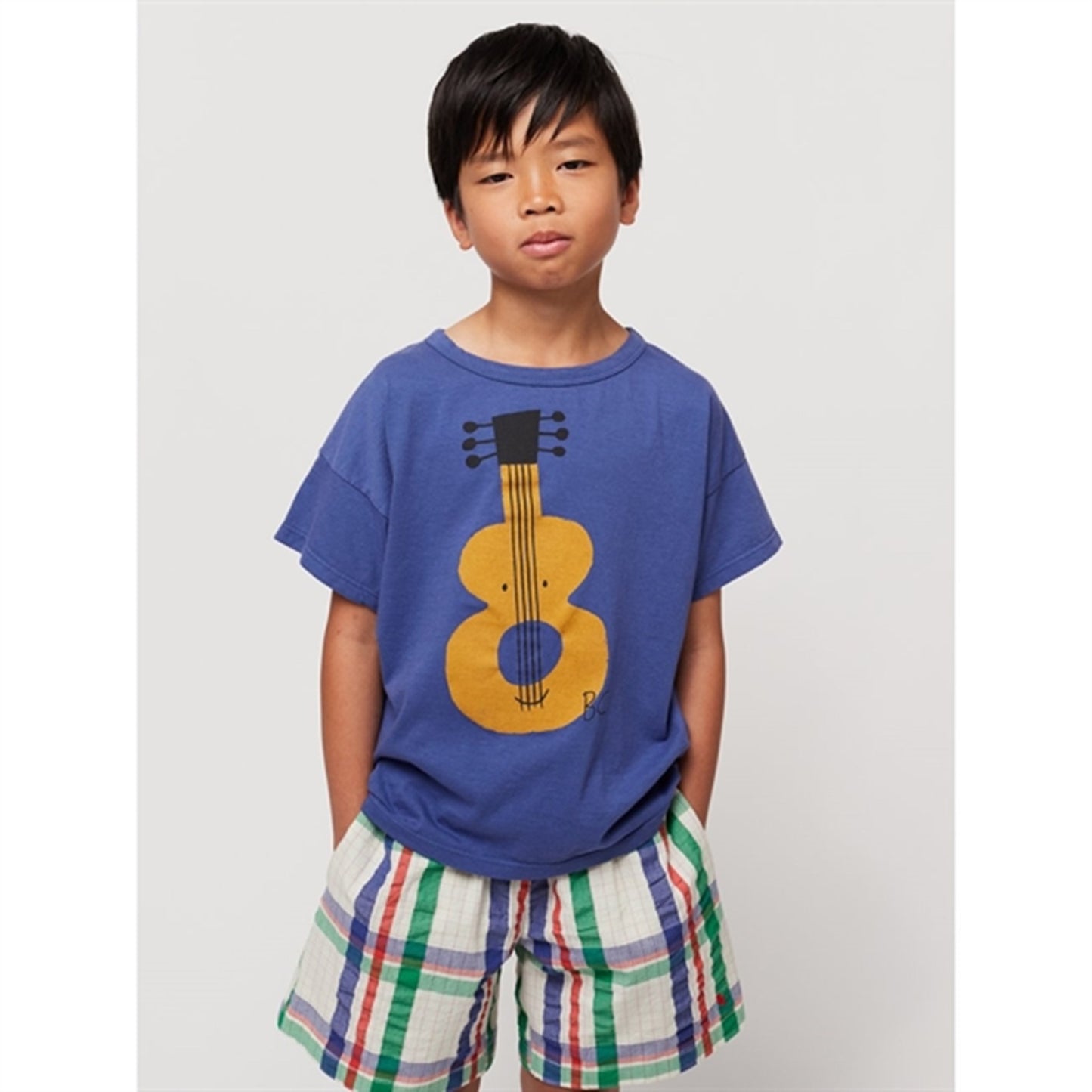 Bobo Choses Acoustic Guitar T-Shirt Navy Blue