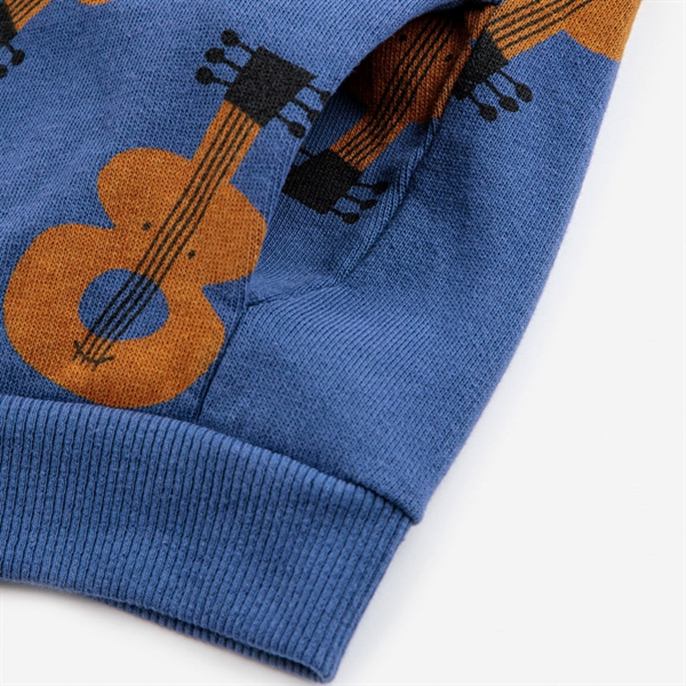 Bobo Choses Acoustic Guitar All Over Zipped Hoodie Navy Blue