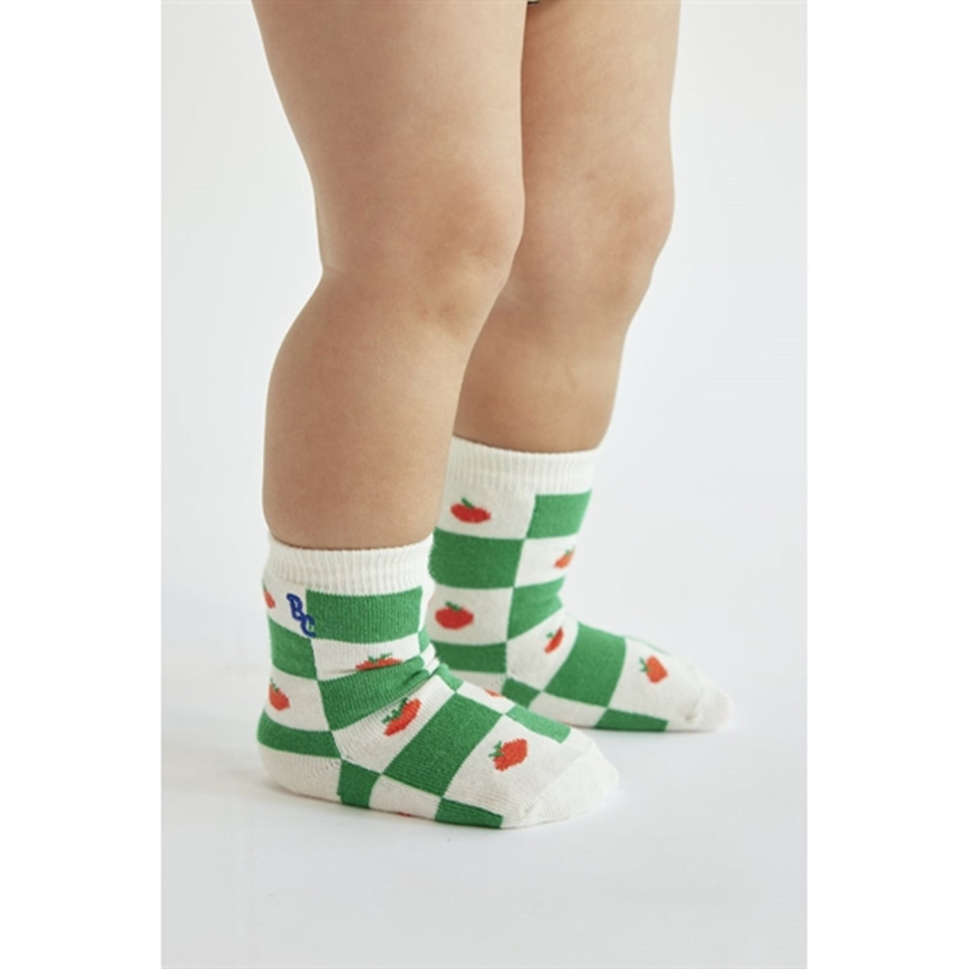Bobo Choses Baby Tomato All Over Short Socks Offwhite
