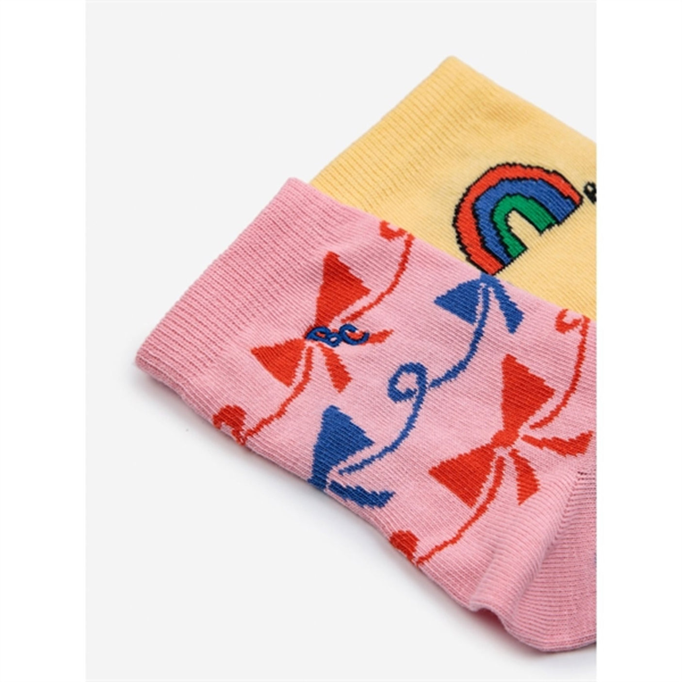 Bobo Choses Rainbow & Ribbon Bow All Over Short Socks 2-pak Multicolor